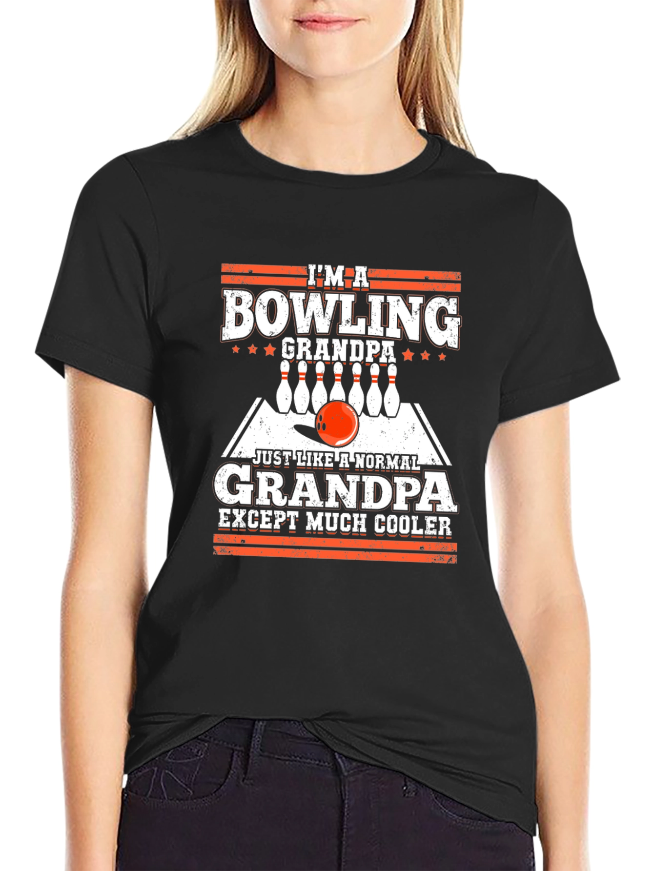 Bowling Grandpa T-Shirt - Cool Grandfather Gift - 2