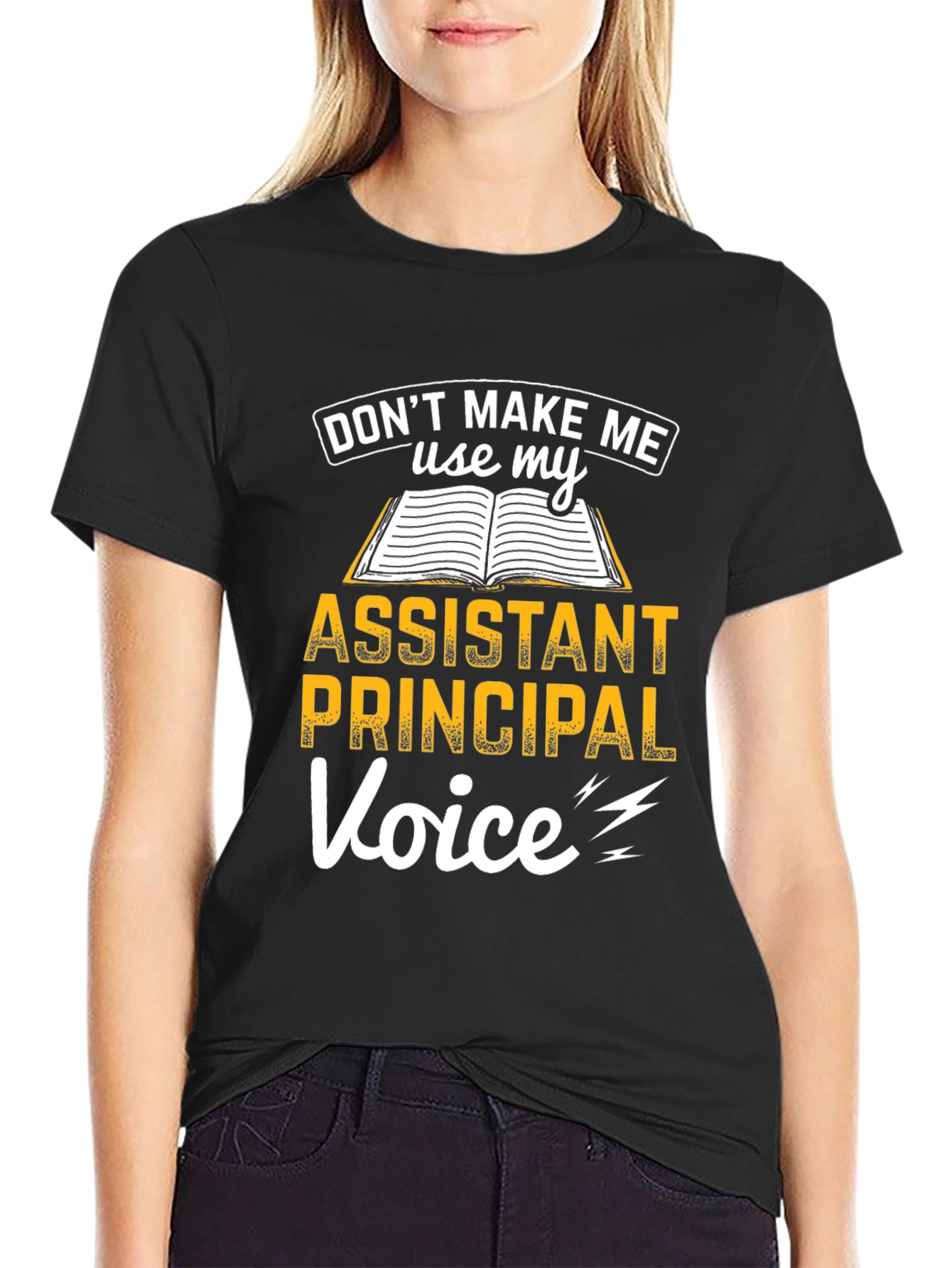 Black Assistant Principal Voice Graphic Tee view 2