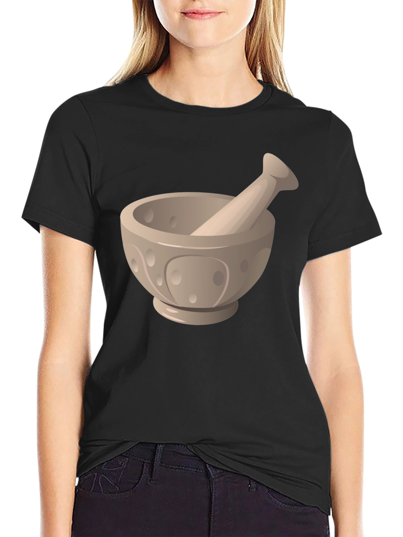 Black Mortar and Pestle Graphic Tee - Black view 2