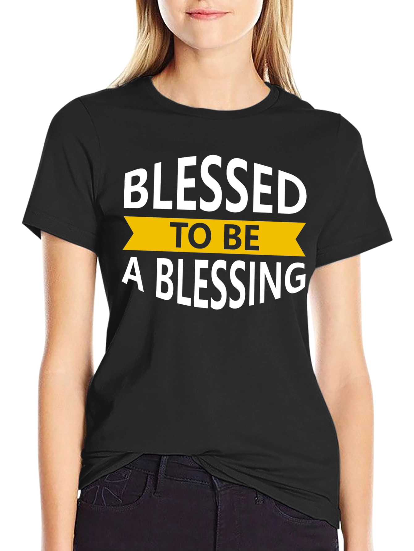 Black Blessed to Be a Blessing T-Shirt view 2