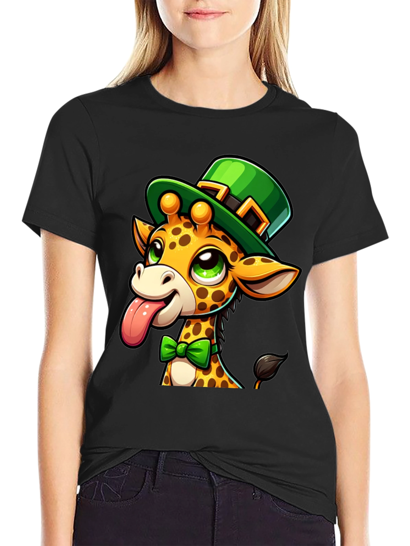St. Patrick's Day Giraffe T-Shirt - 2