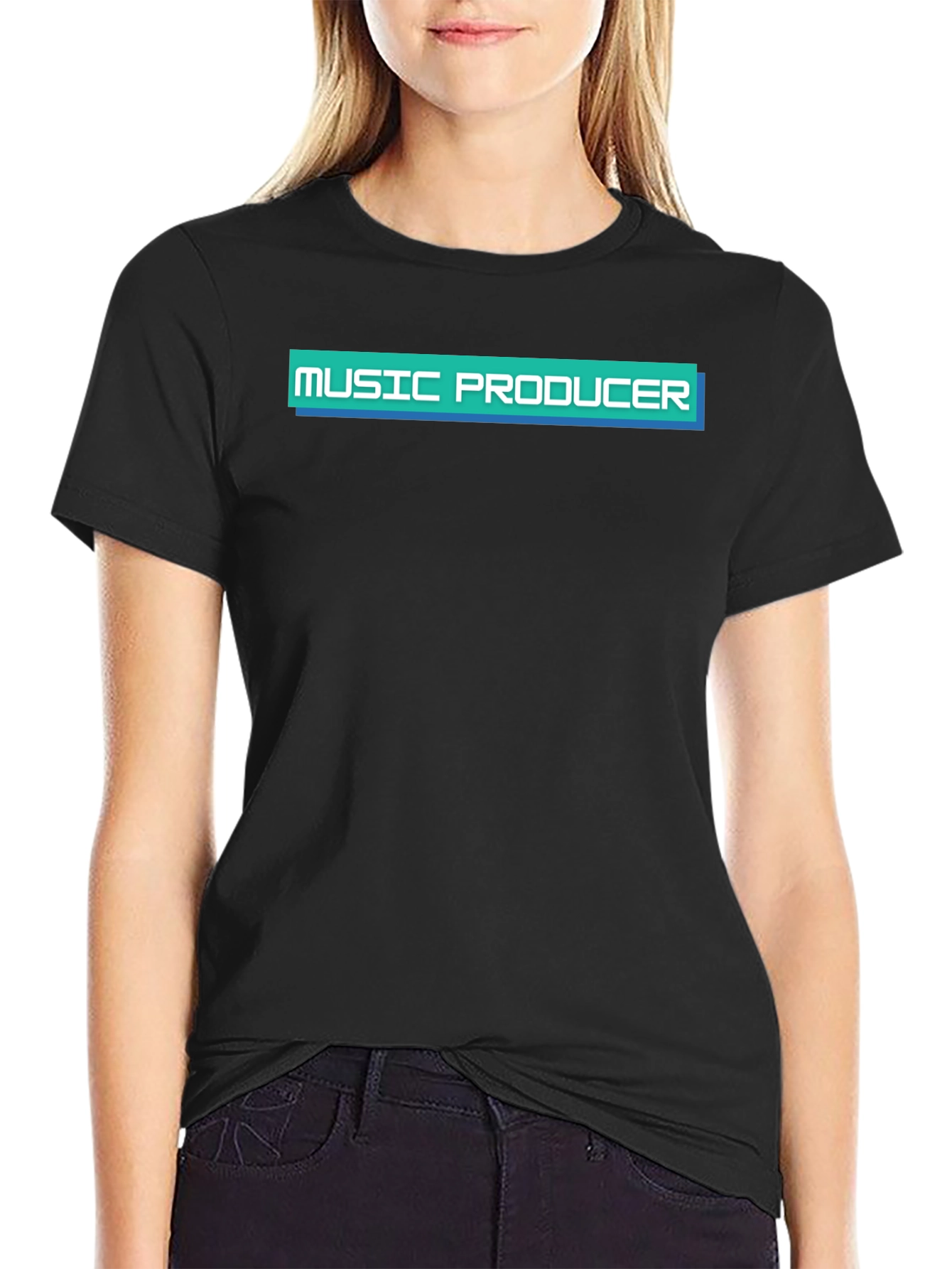 Black Music Producer T-Shirt - Retro Design view 2