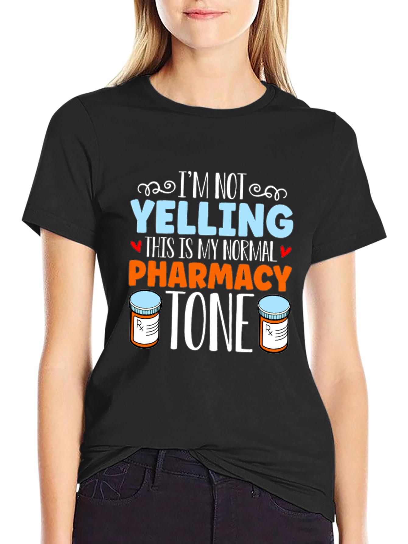 Black Pharmacy Tone T-Shirt - Normal Voice Graphic Tee view 2