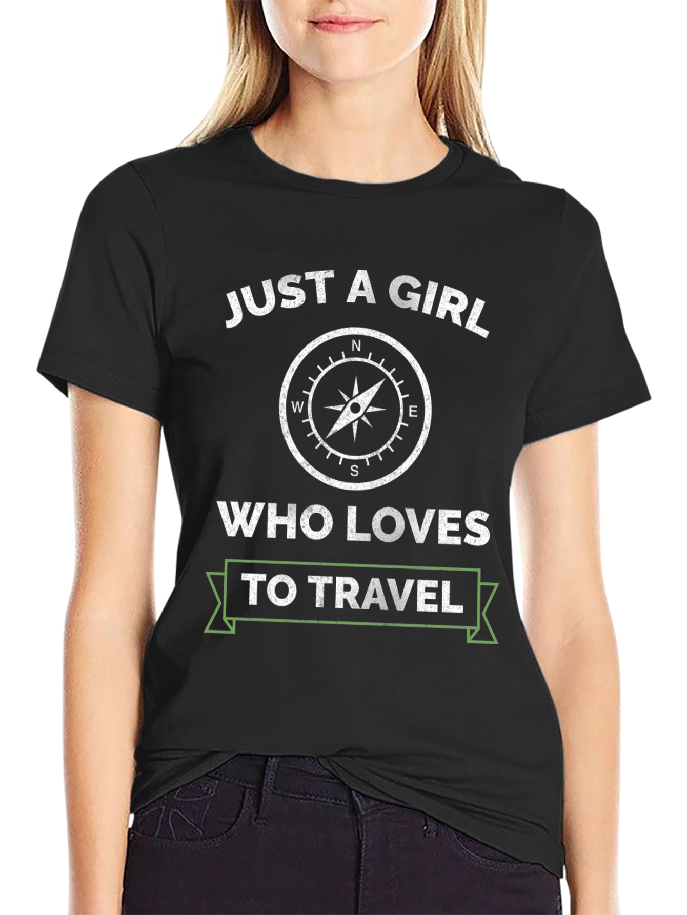 Girl Who Loves to Travel Compass T-Shirt - 2