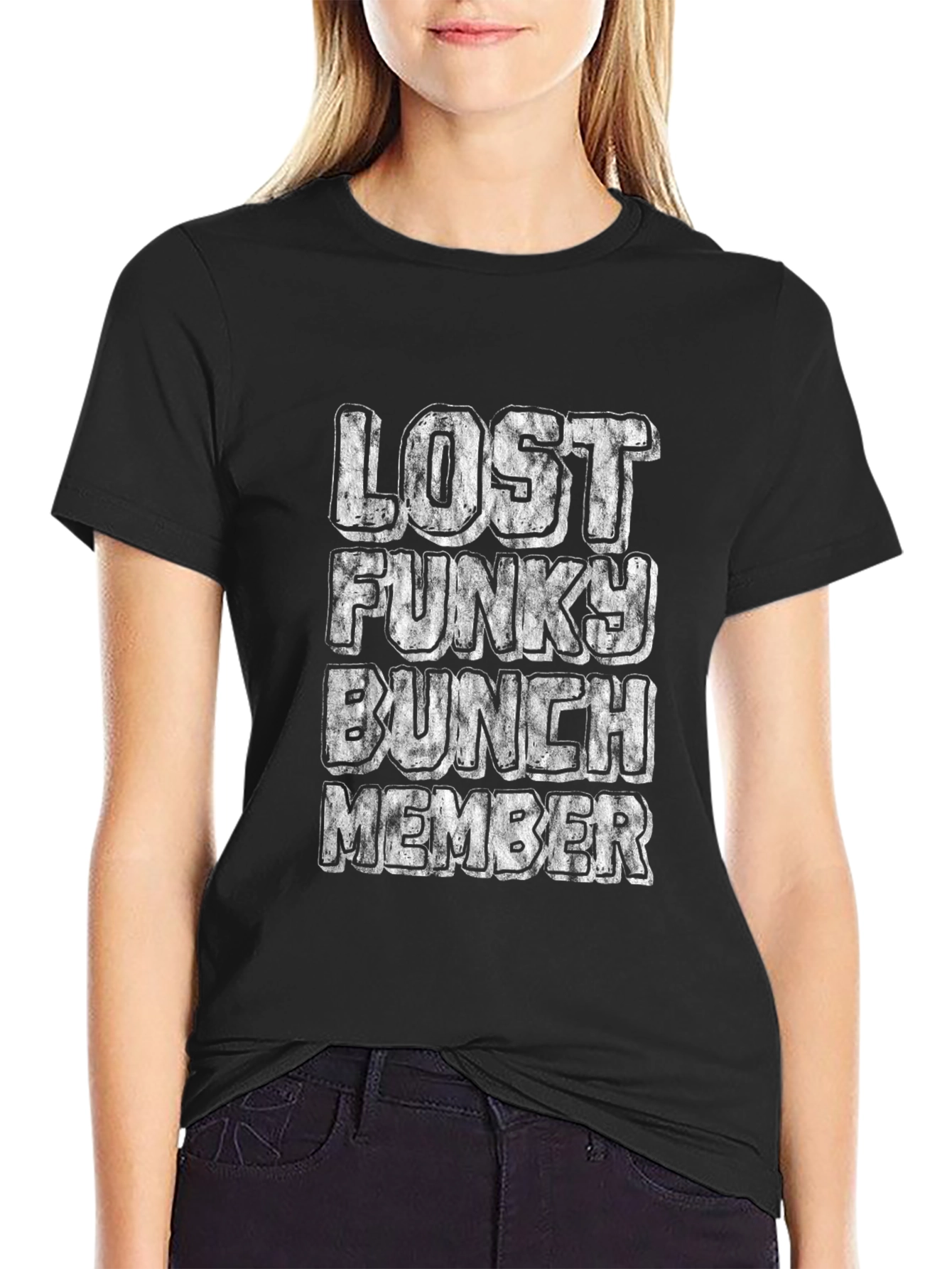 Black Lost Funky Bunch Member T-Shirt - Unique Design view 2