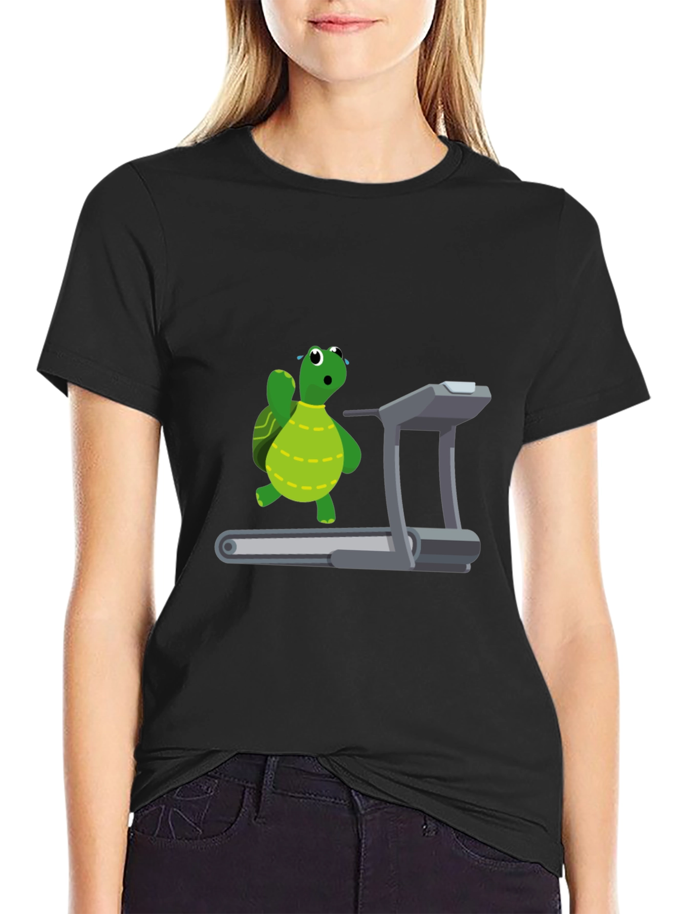 Black Turtle Treadmill T-Shirt view 2