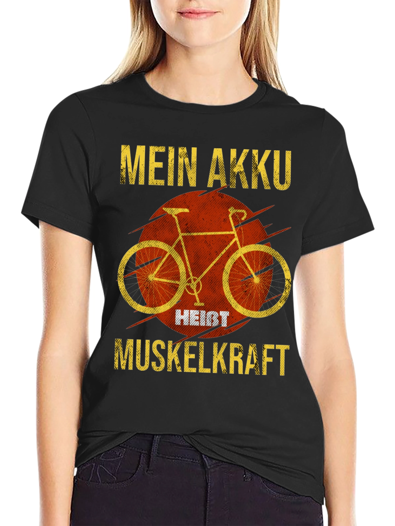 Black Mein Akku Heißt Muskelkraft T-Shirt view 2