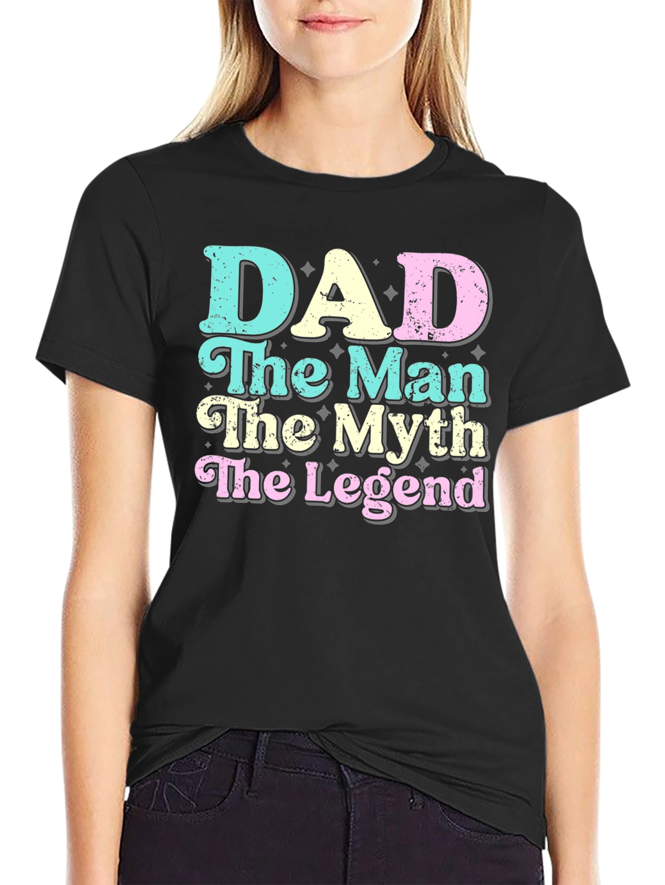 Black Dad: The Man, Myth, Legend Graphic T-Shirt view 2