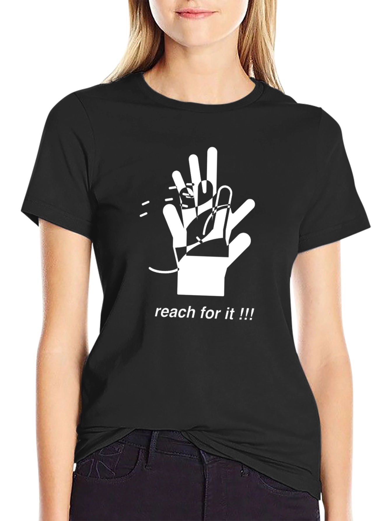Black Reach for It T-Shirt - Stylish Graphic Tee view 2