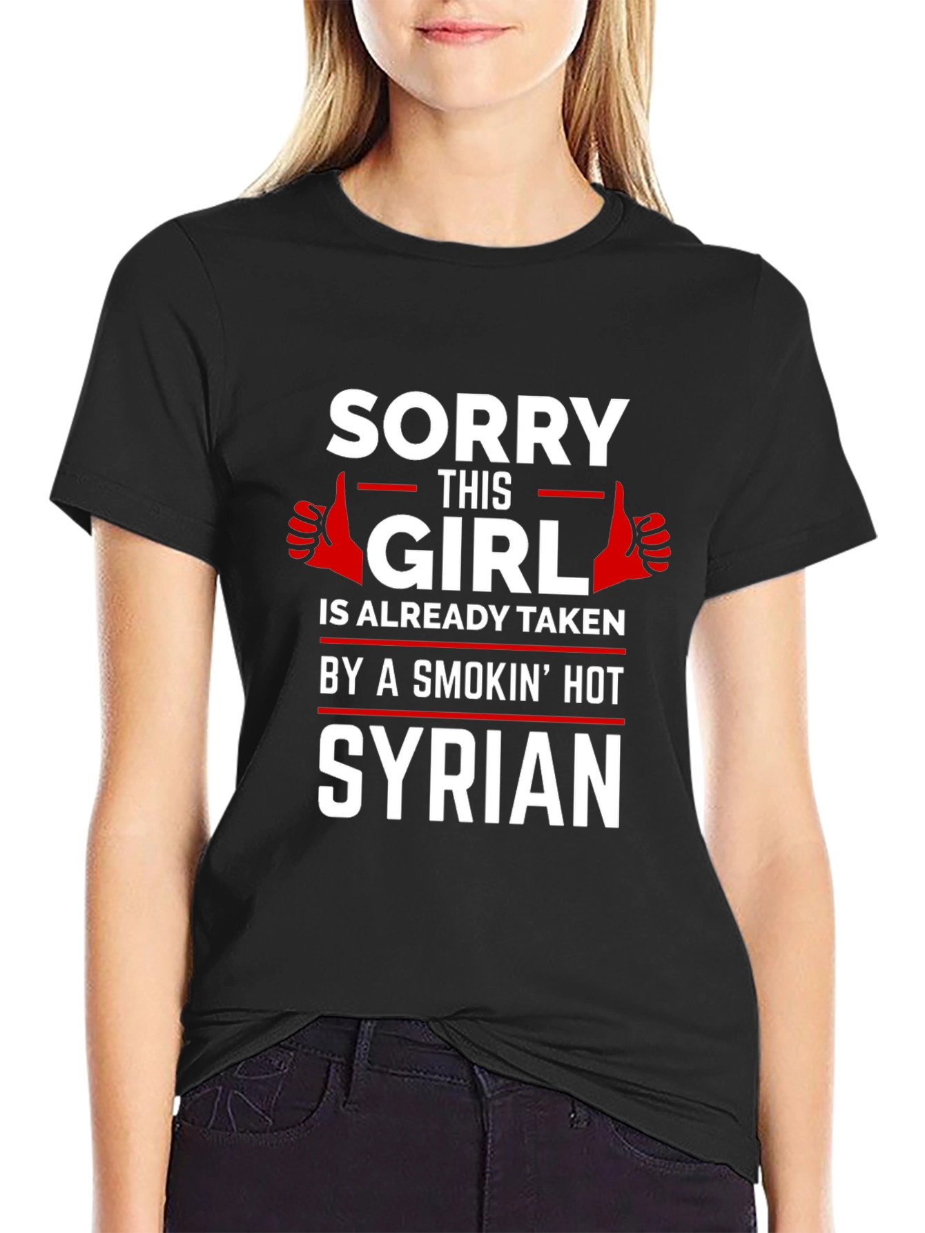 Black Sorry This Girl Is Taken T-Shirt view 2