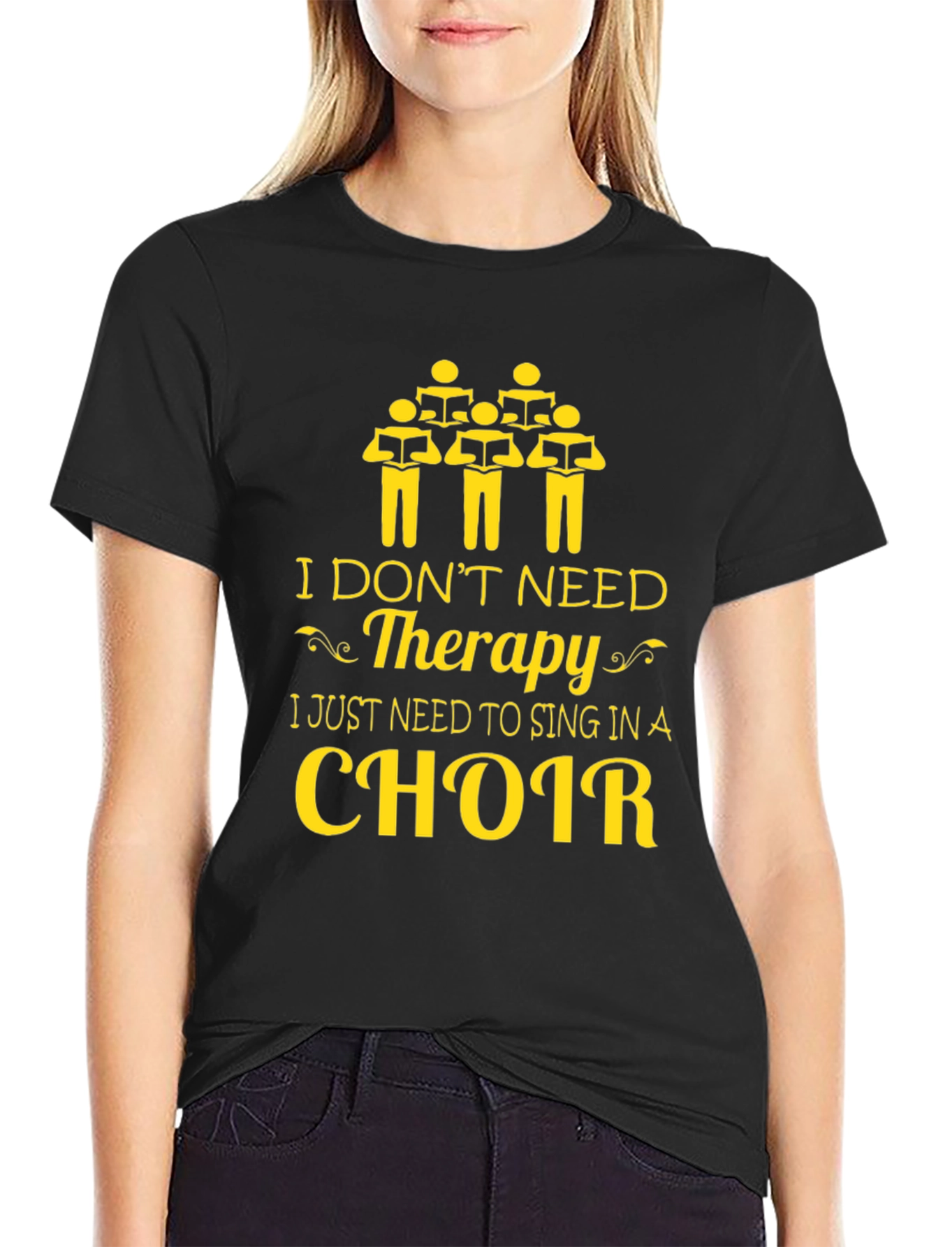 Black Choir T-Shirt: I Don't Need Therapy, I Need To Sing! view 2