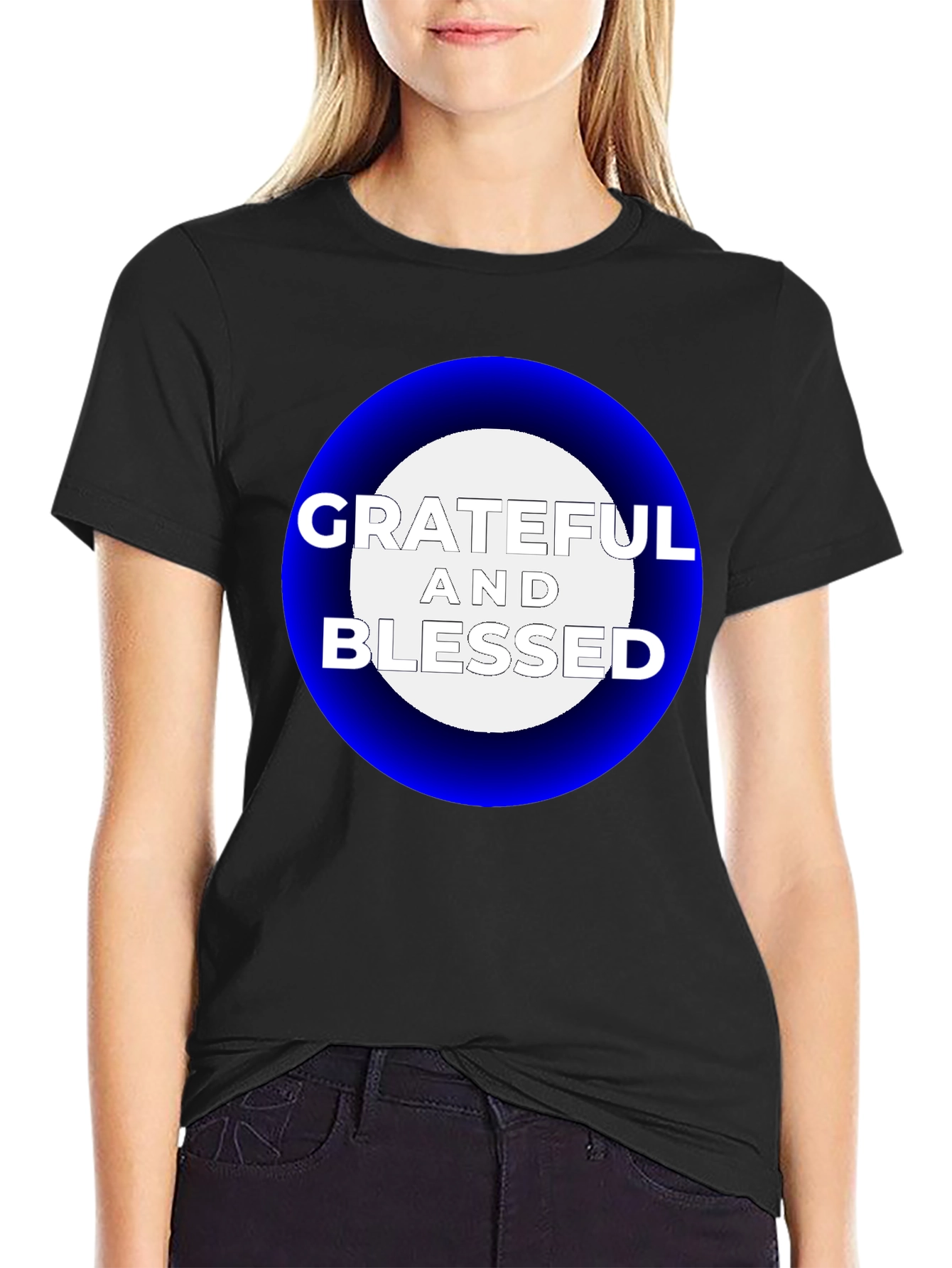 Black Grateful & Blessed Graphic T-Shirt - Stylish Comfort view 2