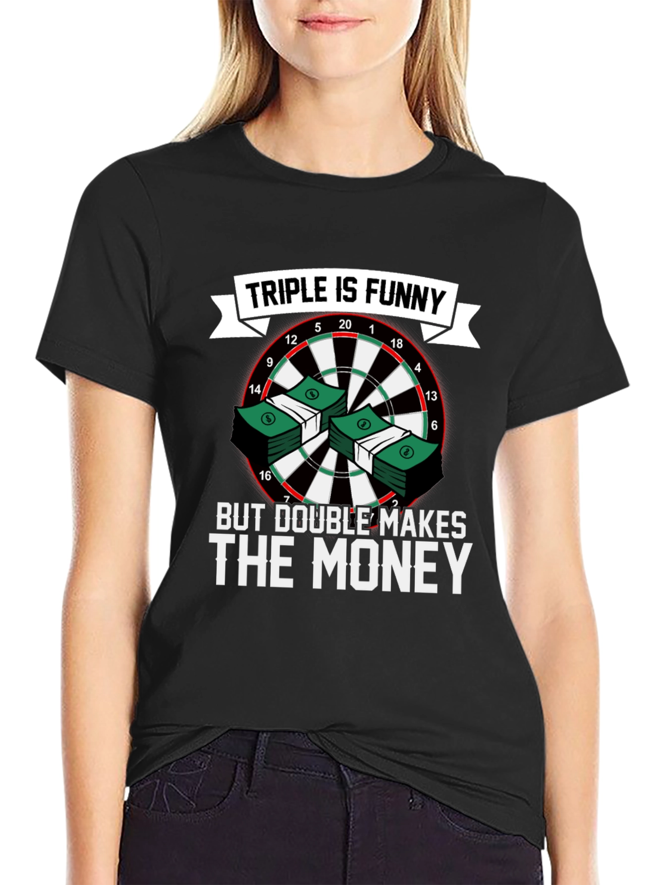 Black Triple is Funny T-Shirt view 2