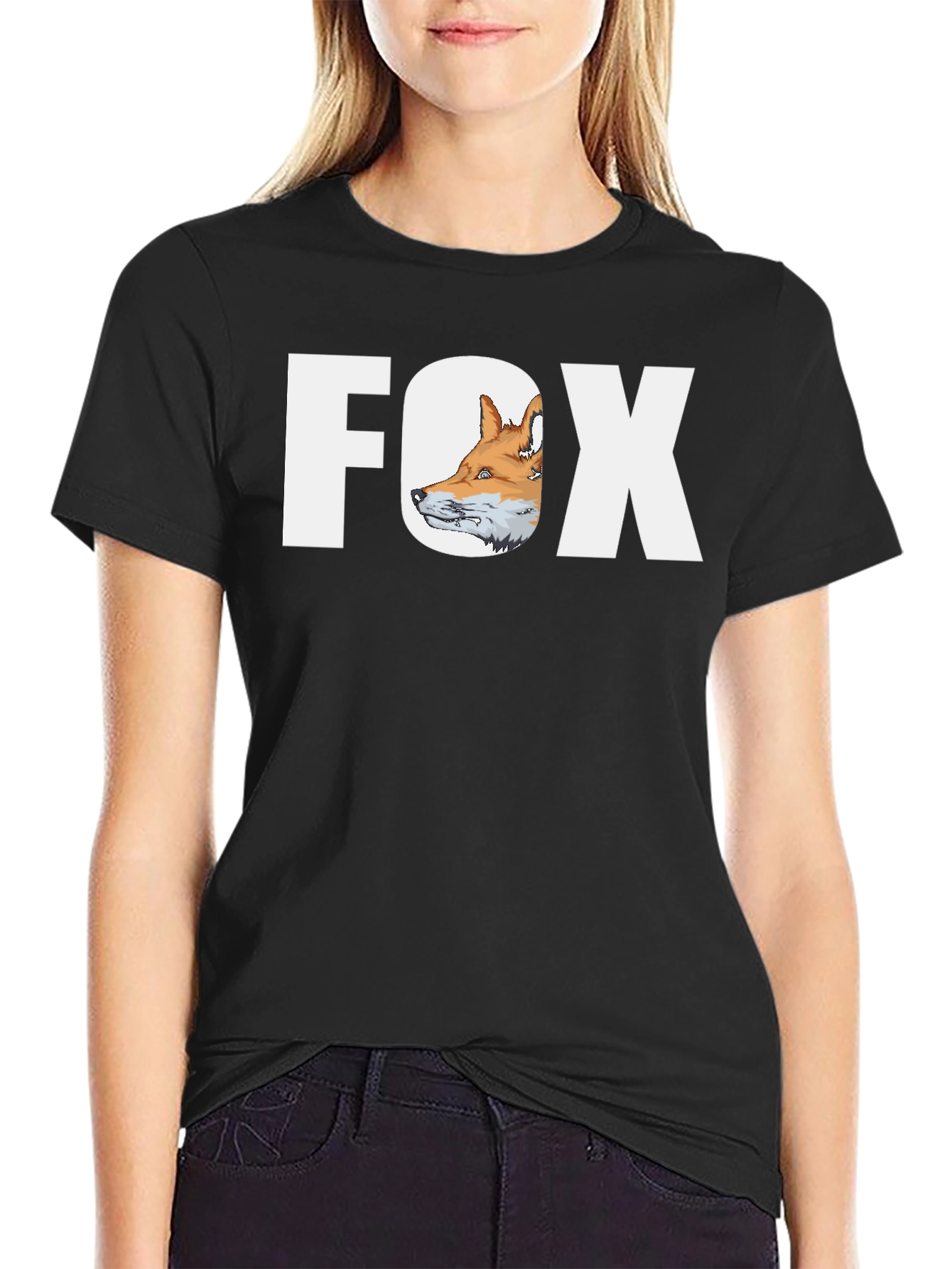 Cool Fox Graphic Black T-Shirt - 2