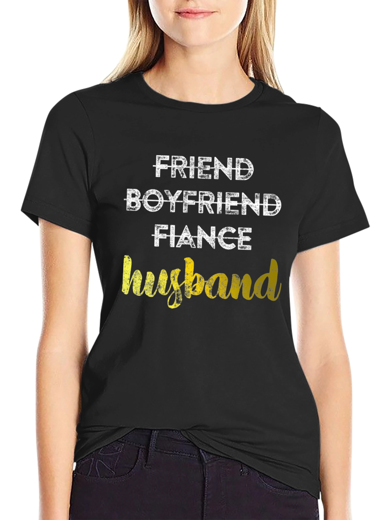 Black Friend Boyfriend Fiance Husband Graphic Tee view 2