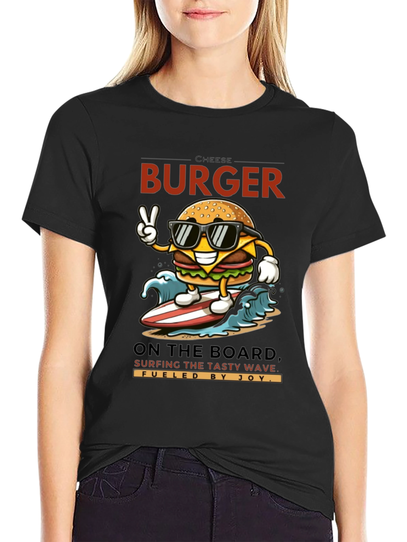 Black Chill Burger Surfer T-Shirt view 2