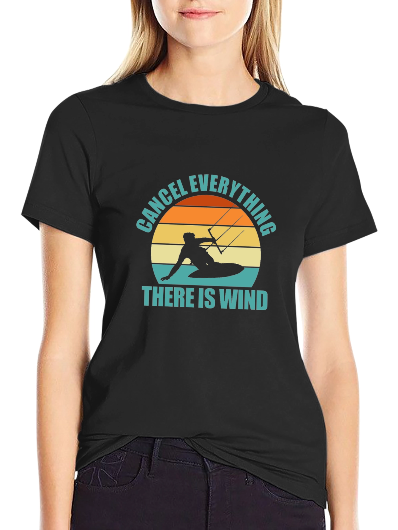 Black Cancel Everything Wind T-Shirt view 2