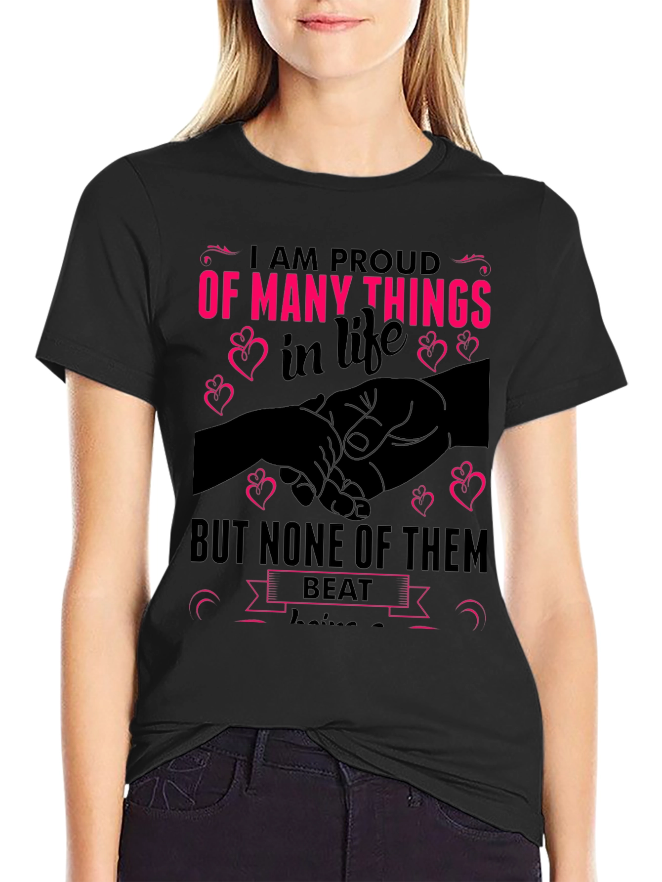 Black Proud of Many Things T-Shirt view 2