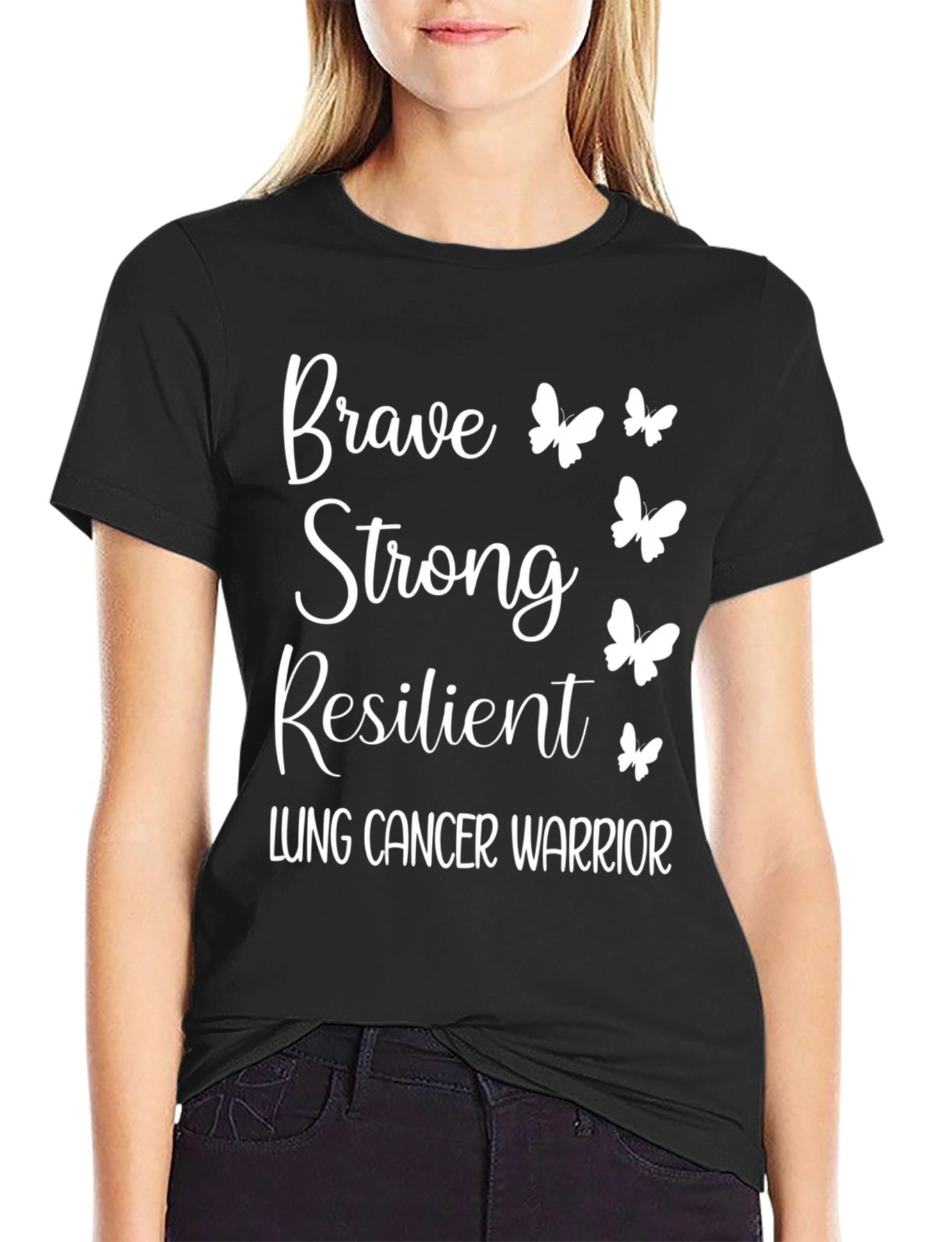 Brave Strong Resilient Lung Cancer Warrior T-Shirt - 2
