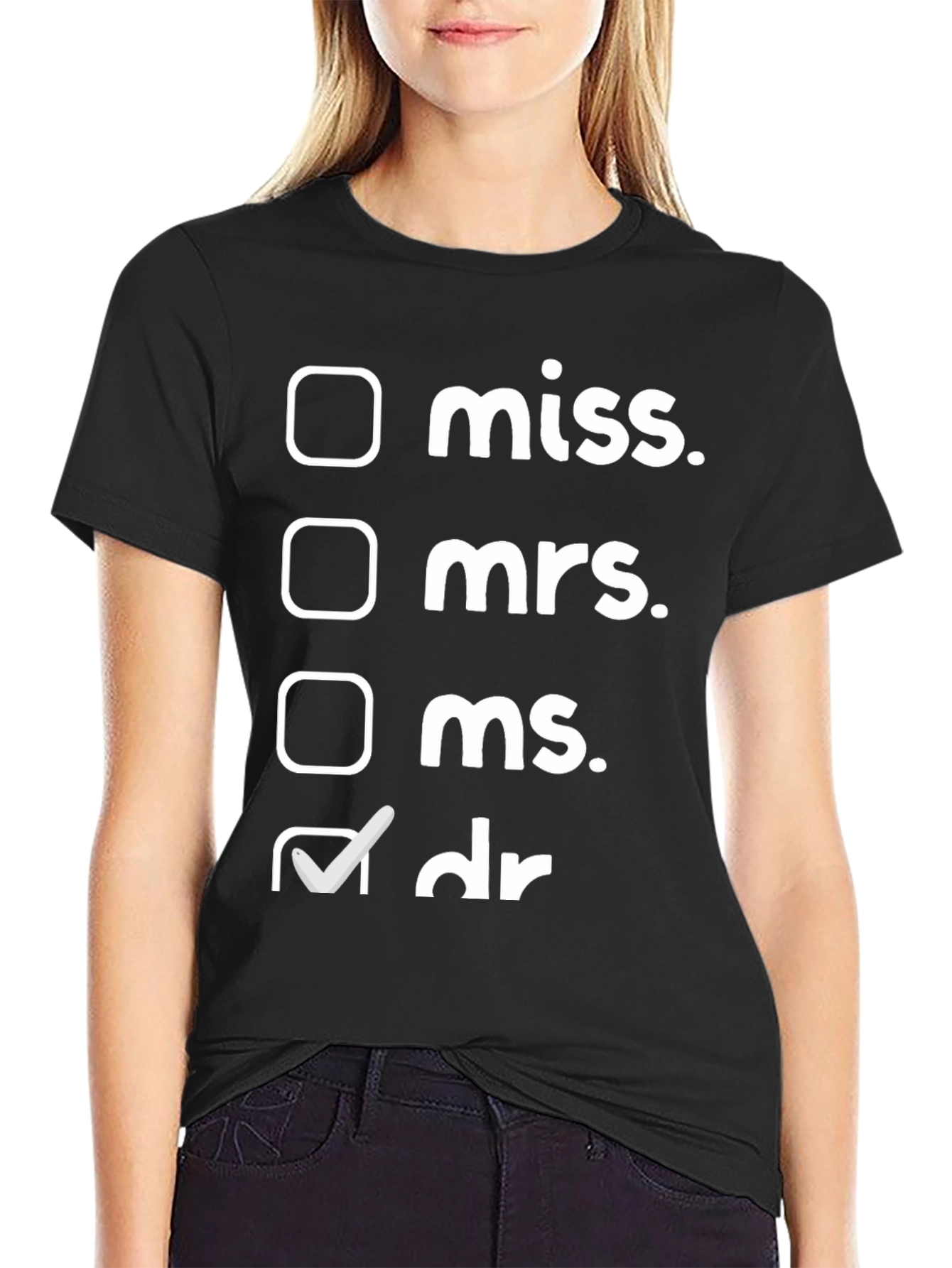 Black Doctor Title Checklist Funny T-Shirt view 2