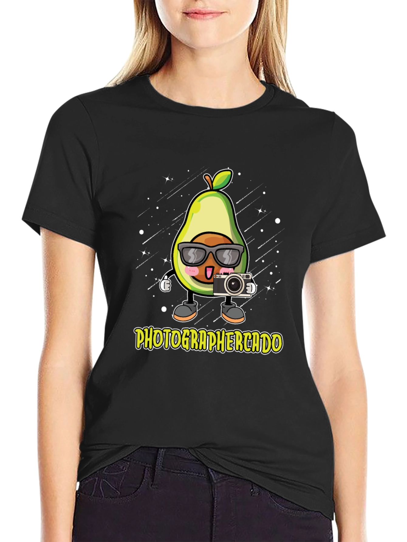 Black Photographer Avocado Graphic Tee view 2