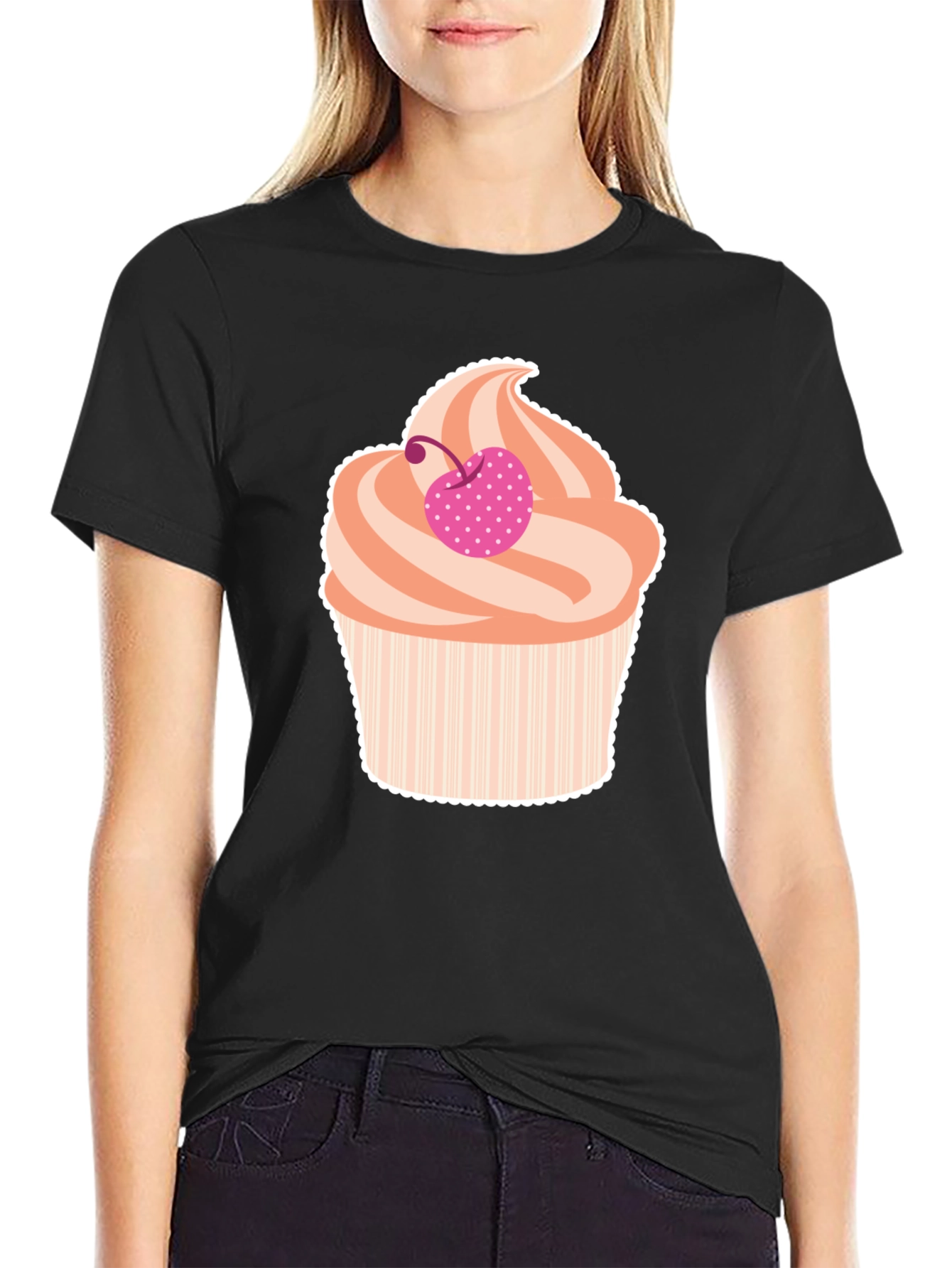 Black Cupcake Graphic Tee - Sweet Style view 2