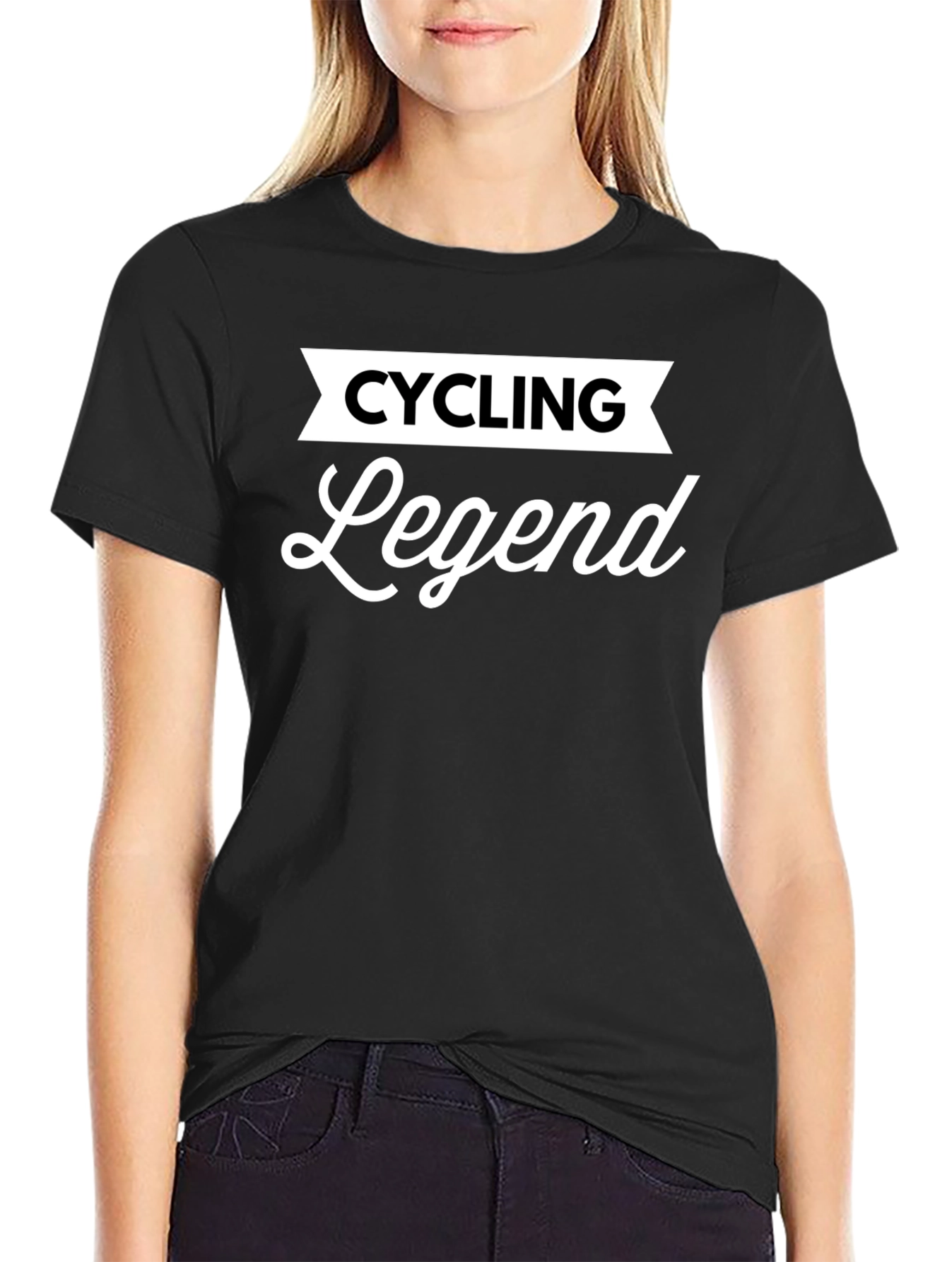 Black Cycling Legend Black T-Shirt view 2