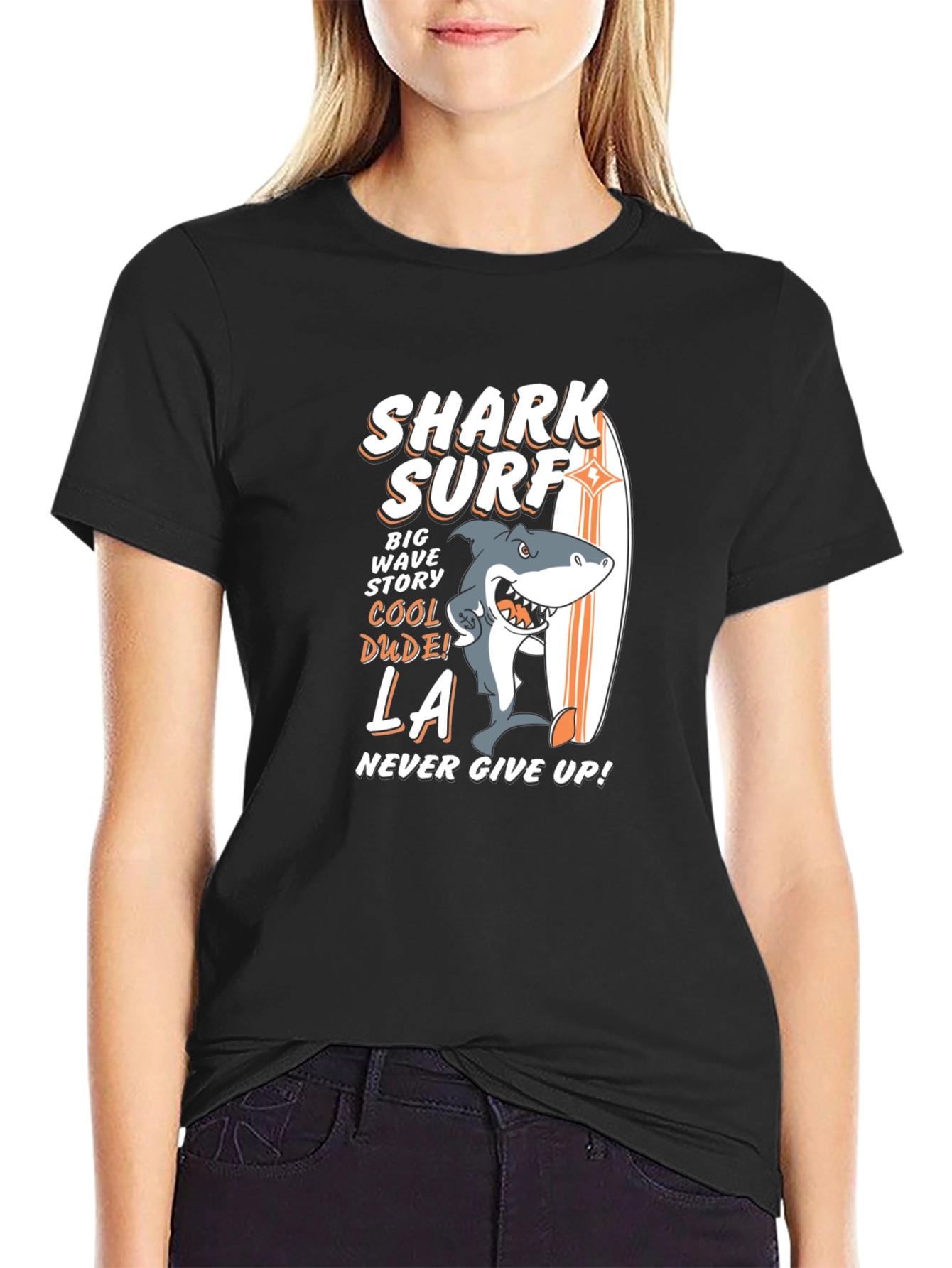 Black Shark Surf Graphic Tee view 2