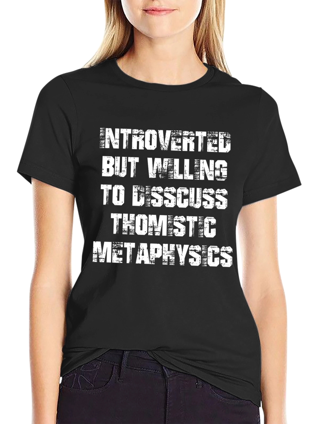 Black Introverted Thomistic Metaphysics T-Shirt view 2