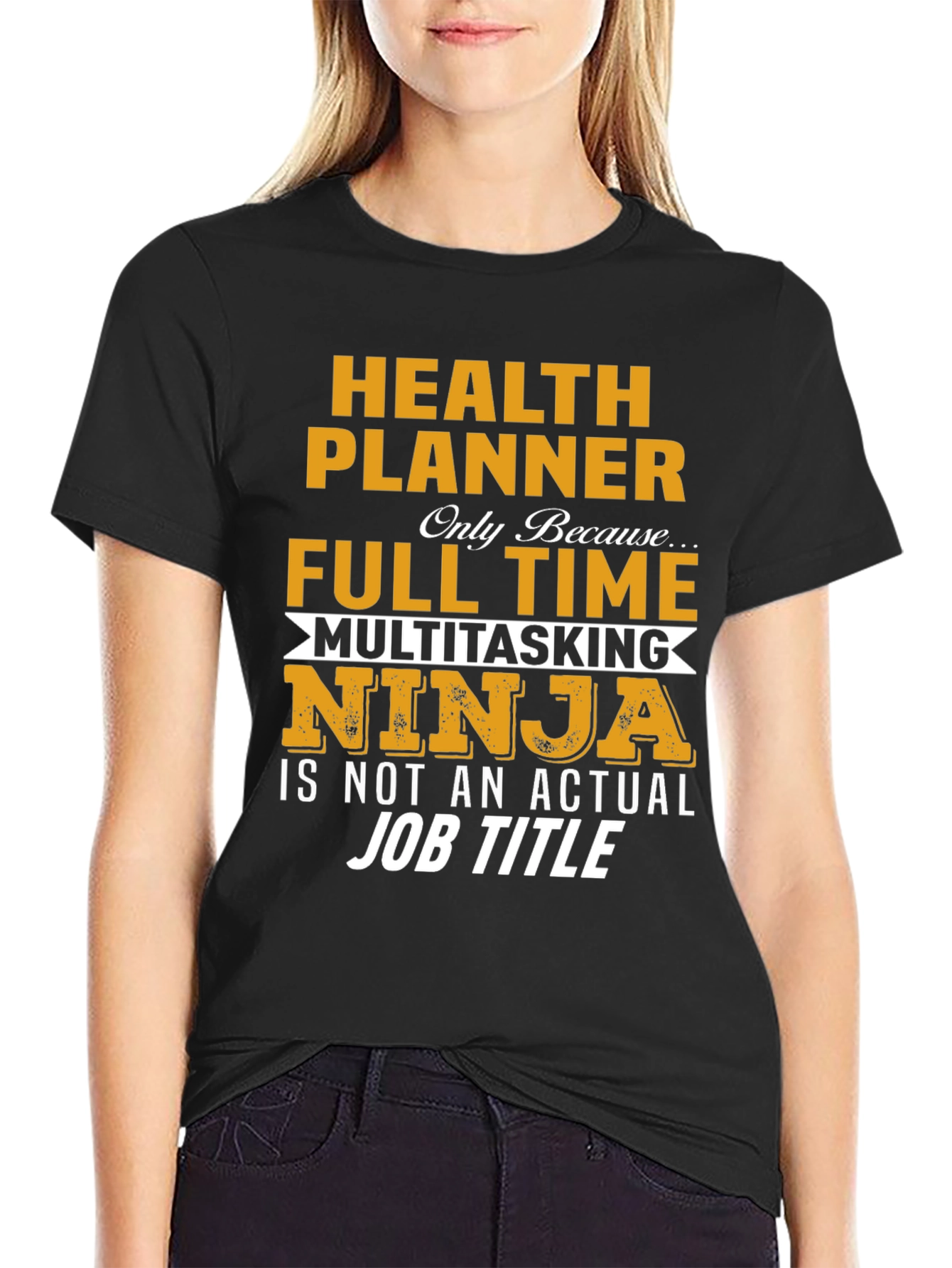 Black Health Planner Multitasking Ninja T-Shirt view 2