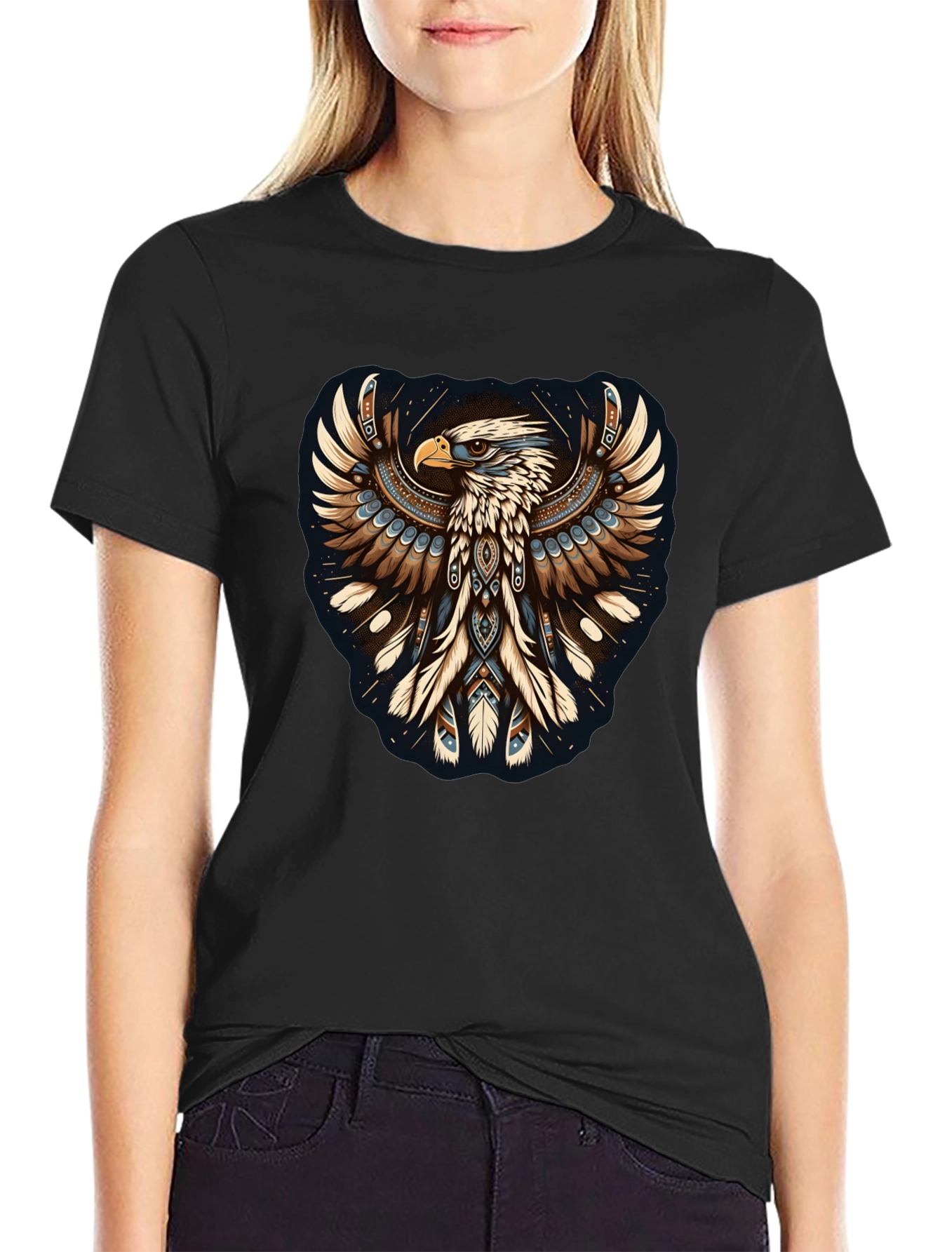 Black Eagle Graphic Tee - Mens Black T-Shirt view 2