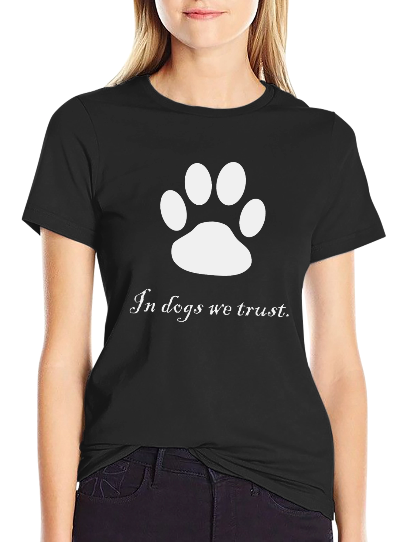Black In Dogs We Trust Black T-Shirt view 2