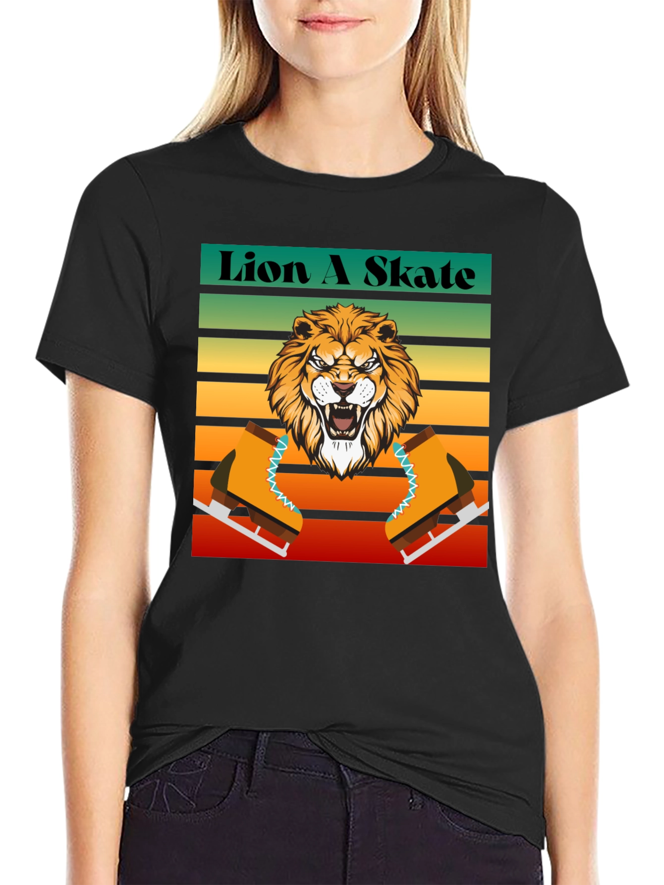 Black Lion A Skate Graphic T-Shirt view 2