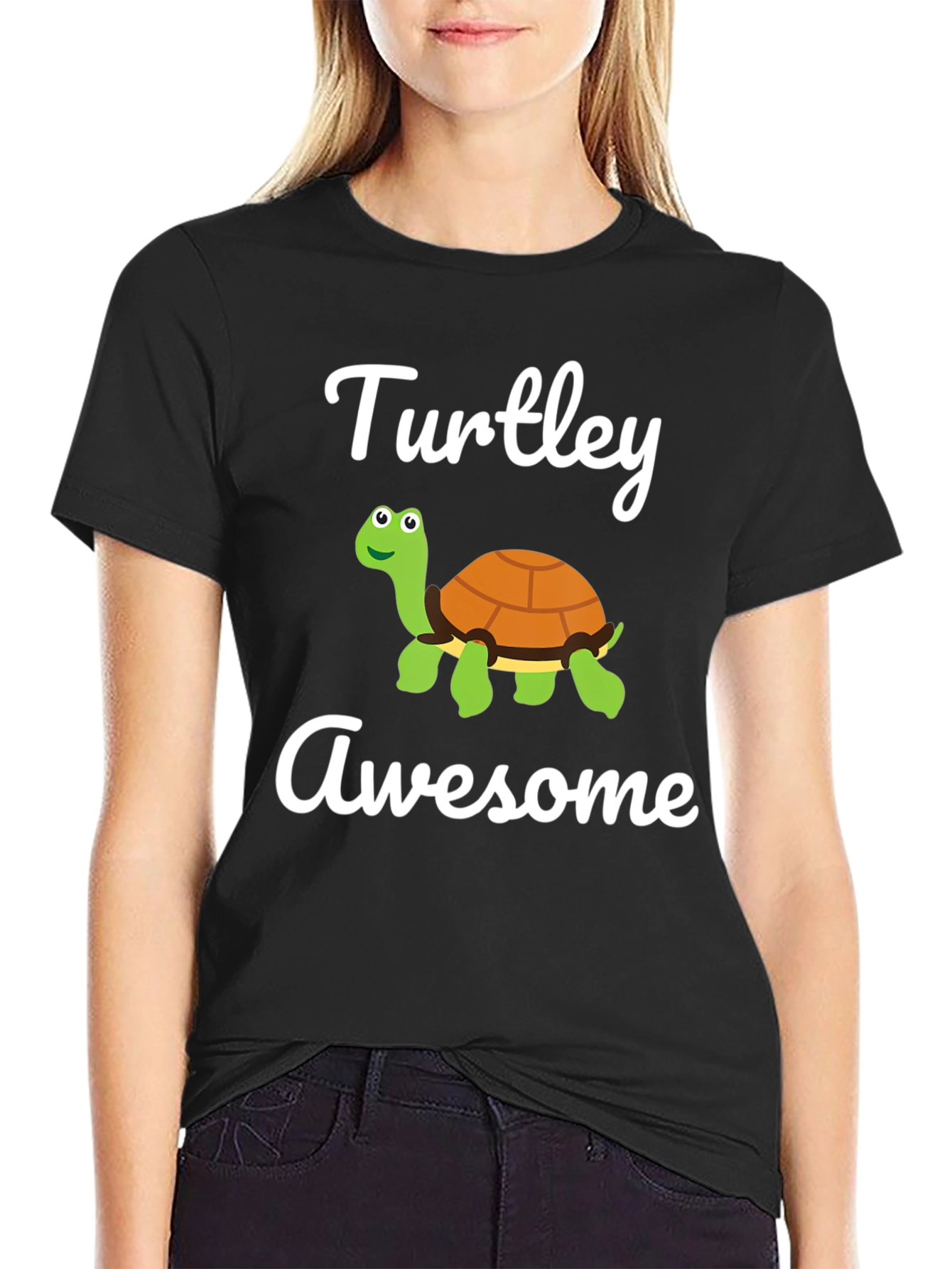 Black Turtle Turtle Awesome T-Shirt view 2