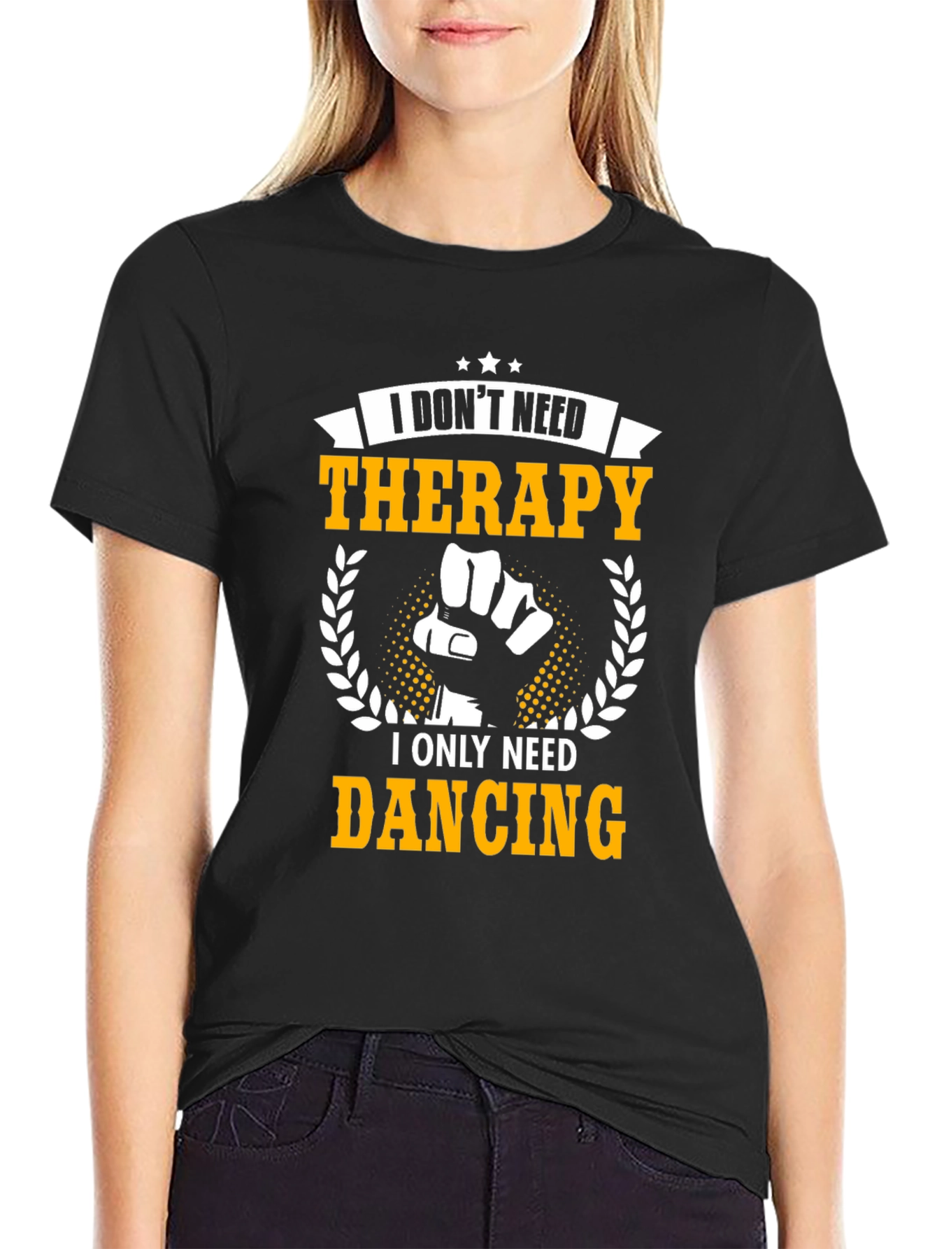 Black Dancing Therapy Graphic T-Shirt view 2