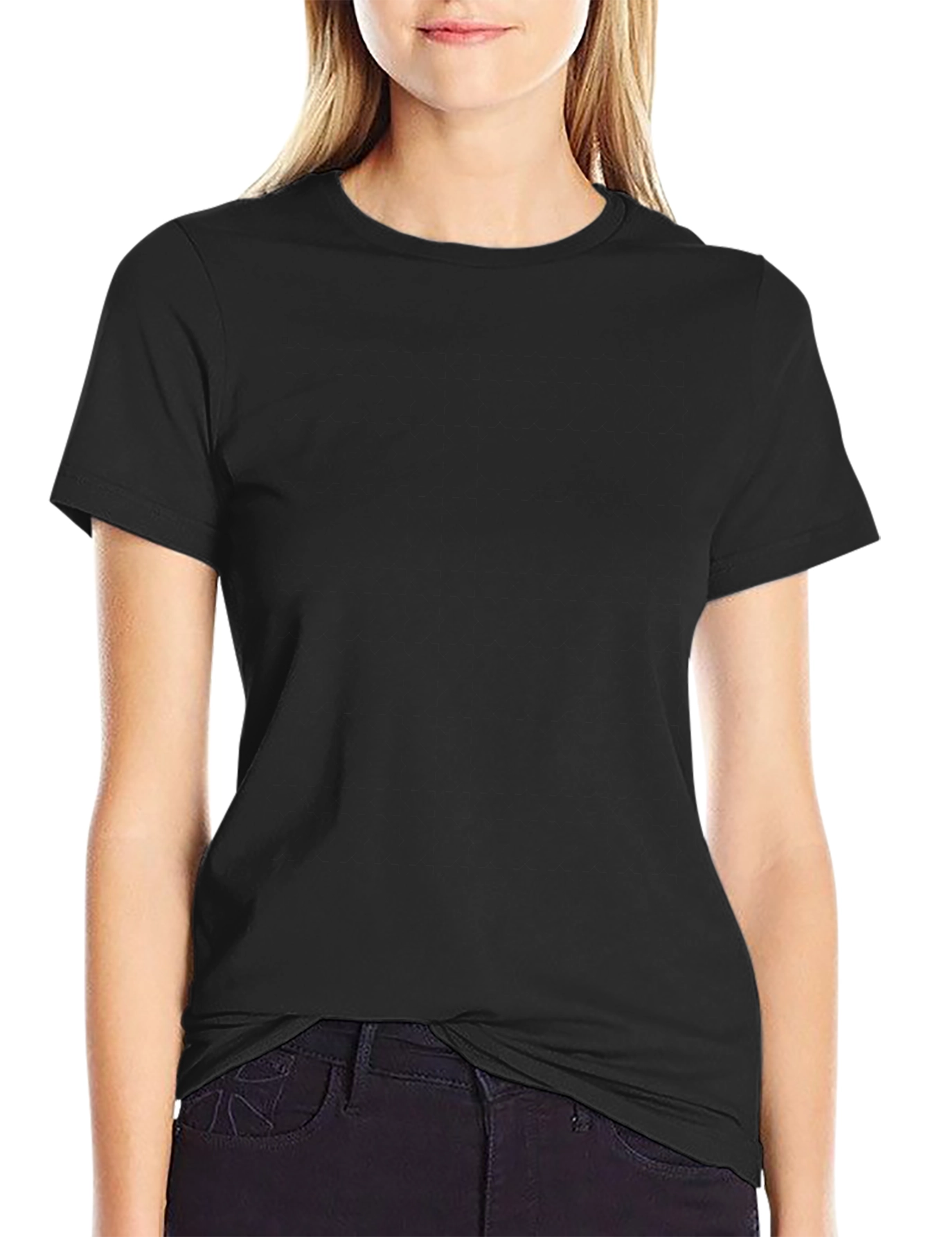 Black Classic Black Crew Neck T-Shirt view 2