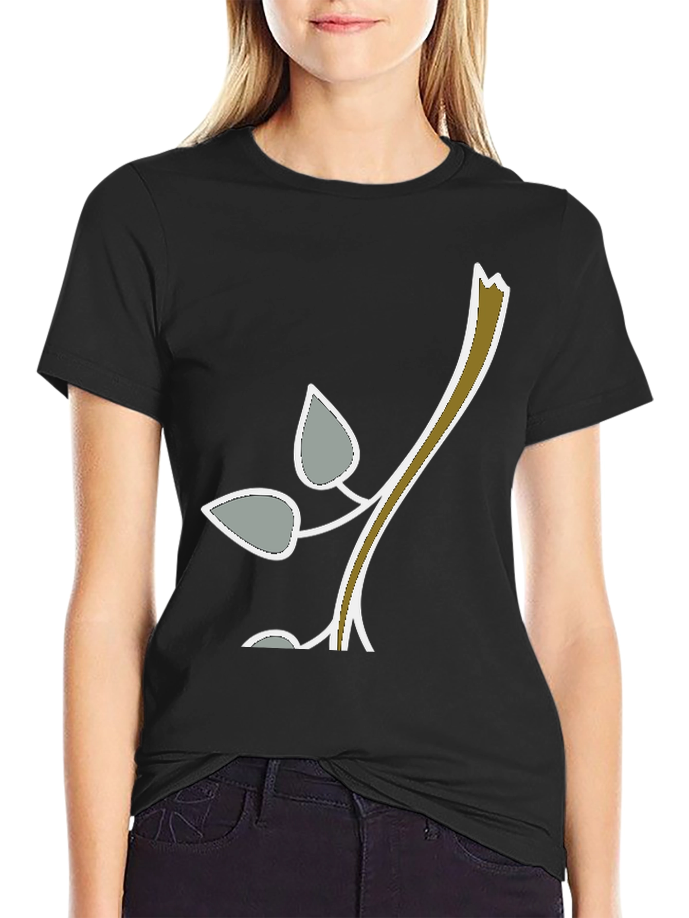 Black Nature Branch Graphic Tee view 2