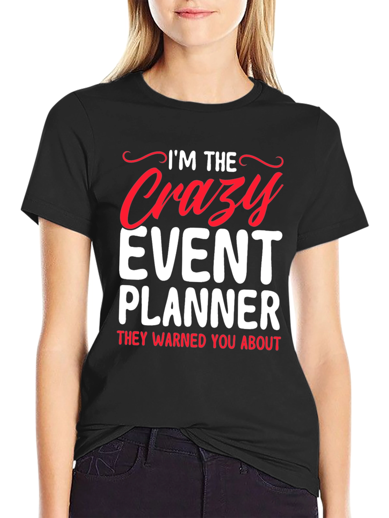 Black Crazy Event Planner Graphic Tee view 2