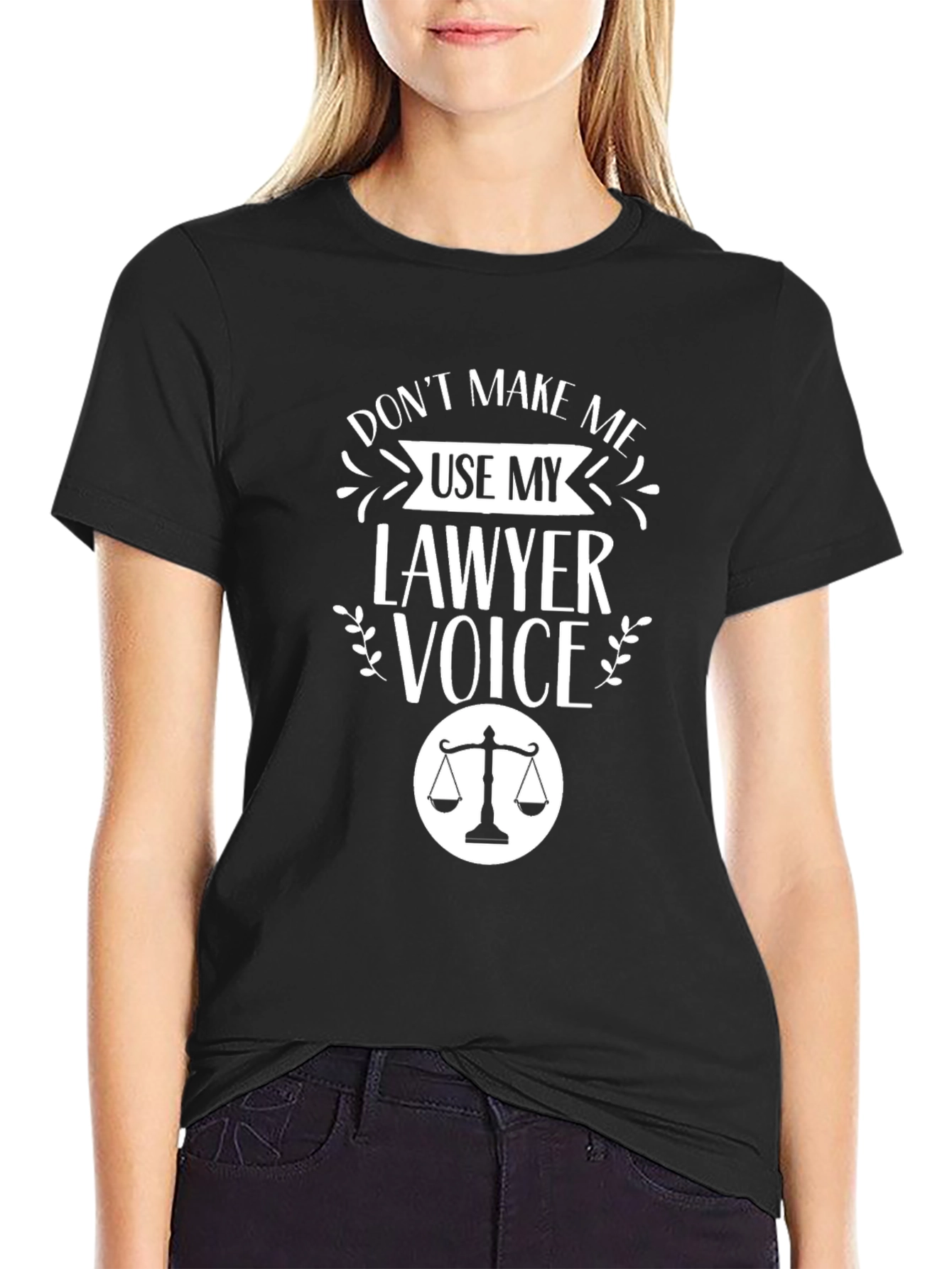 Black Lawyer Voice Graphic Tee - Funny Attorney T-Shirt view 2
