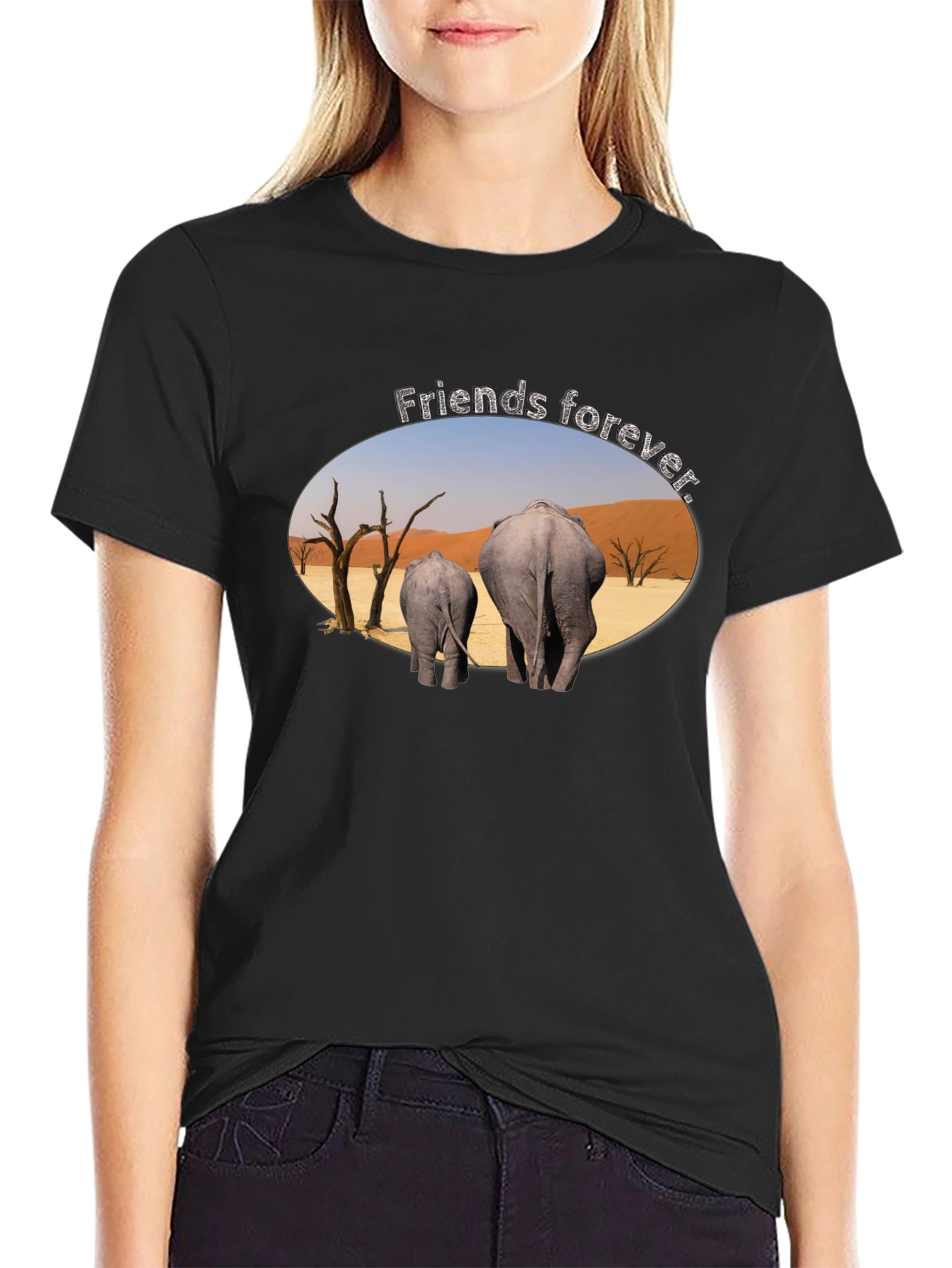 Friends Forever Elephant Graphic T-Shirt - 2