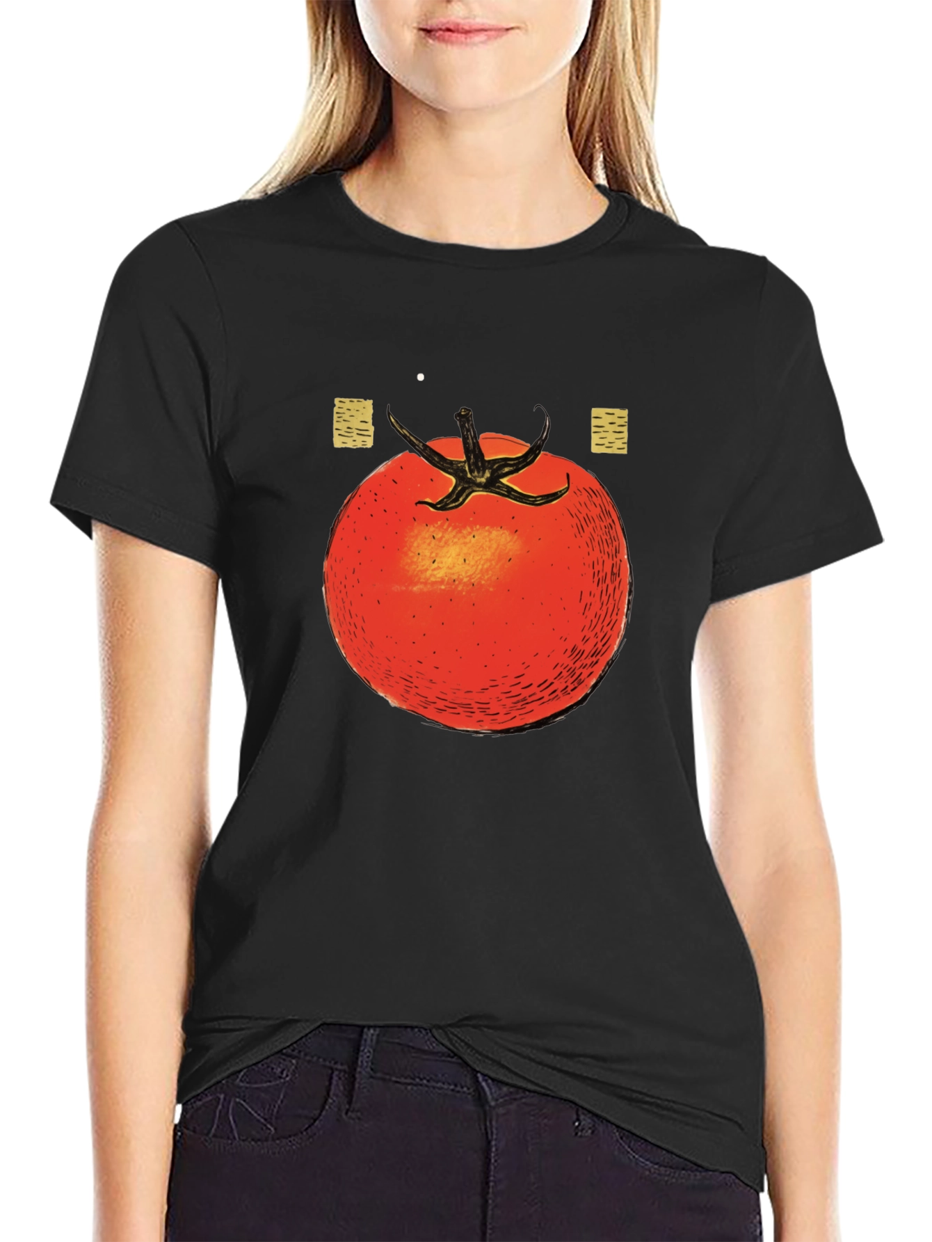 Black Tomato Graphic Print Black T-Shirt view 2