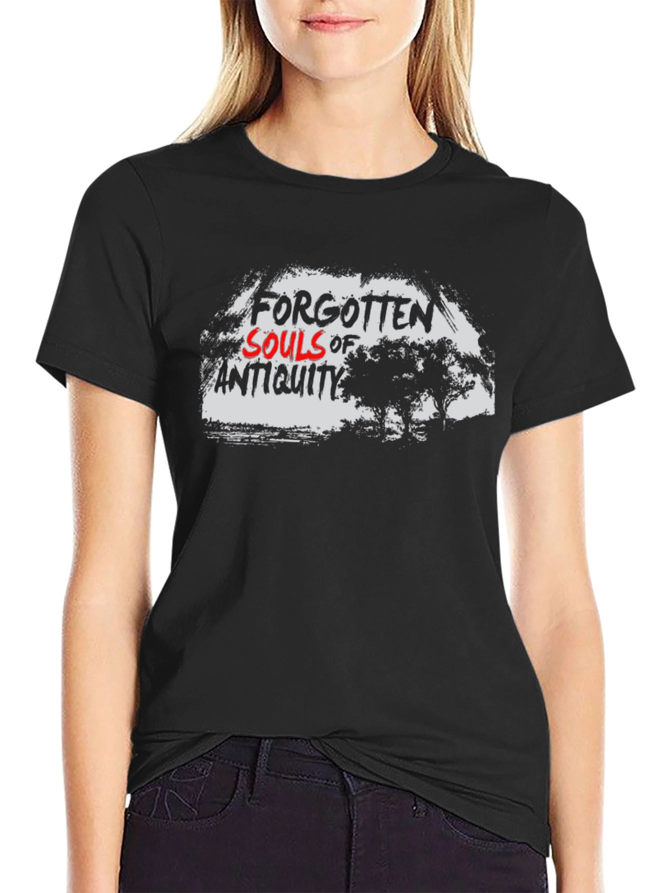 Black Forgotten Souls of Antiquity Black T-Shirt view 2