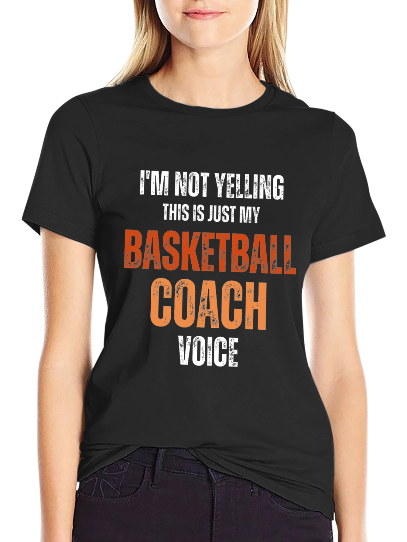 Black Basketball Coach Voice T-Shirt view 2