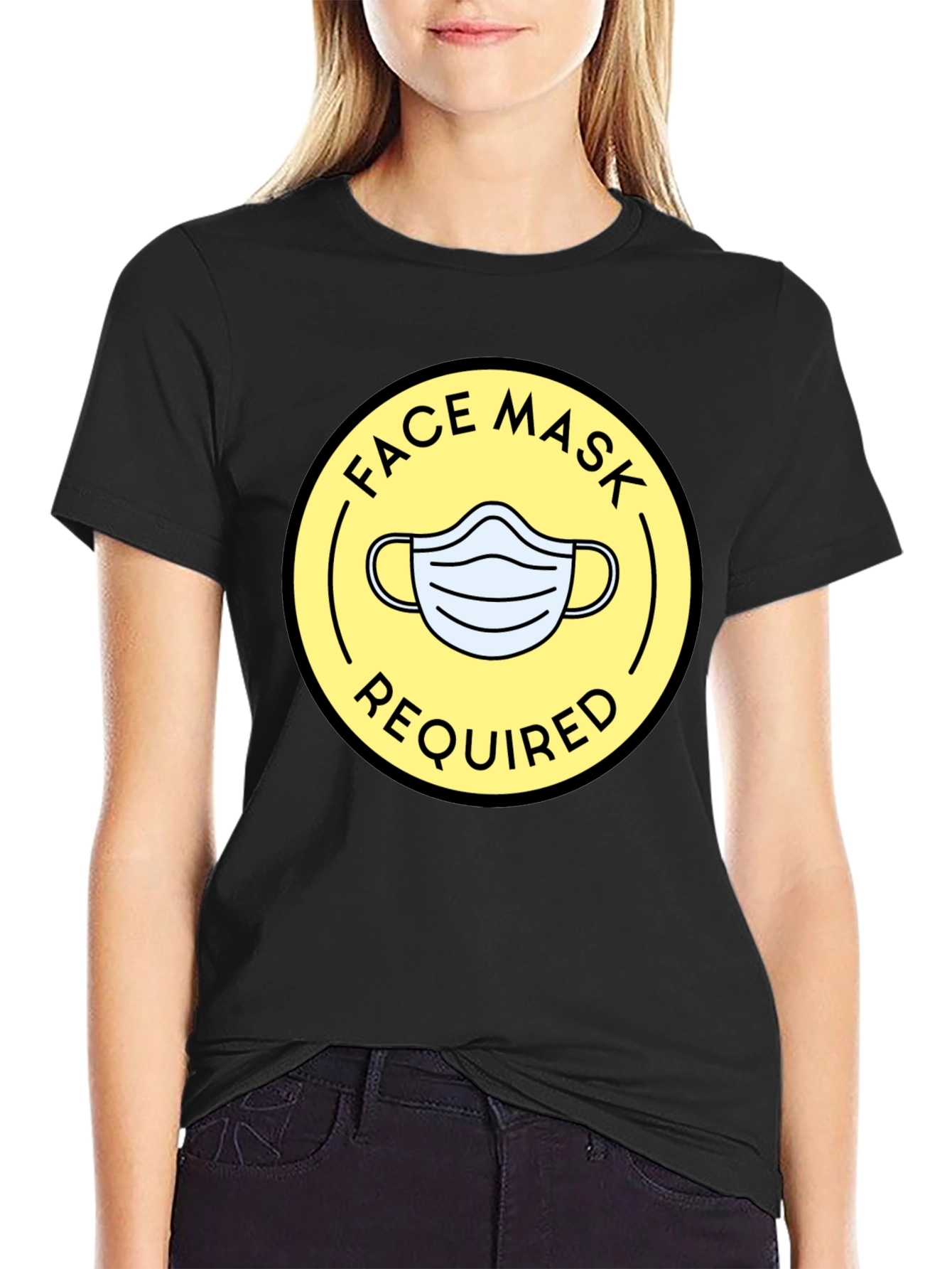 Face Mask Required Graphic Tee - Black - 2