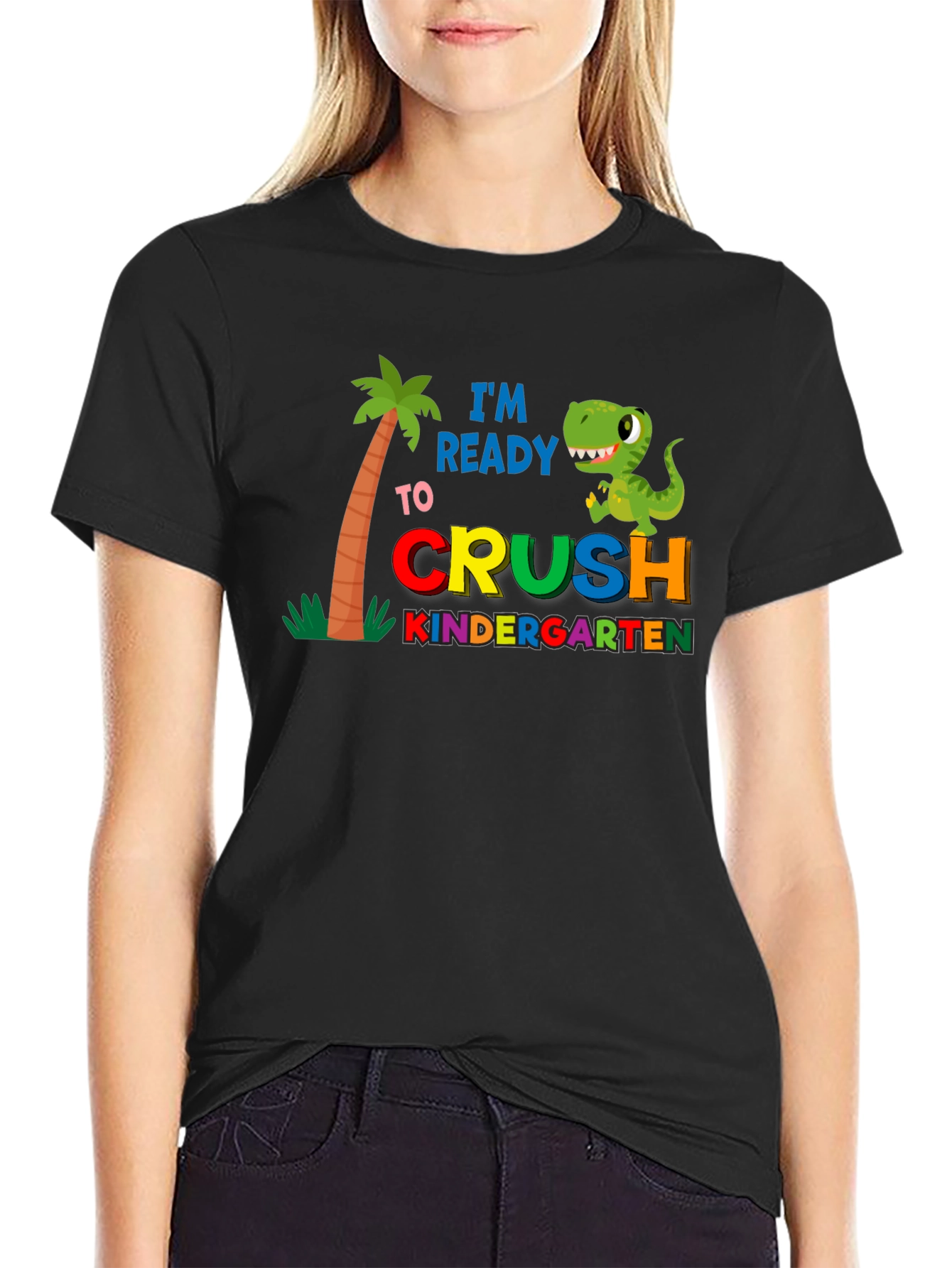 Black Ready to Crush Kindergarten T-Shirt view 2