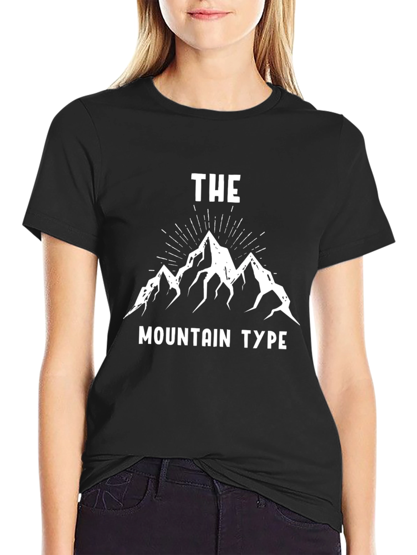 Black The Mountain Type Graphic Tee view 2