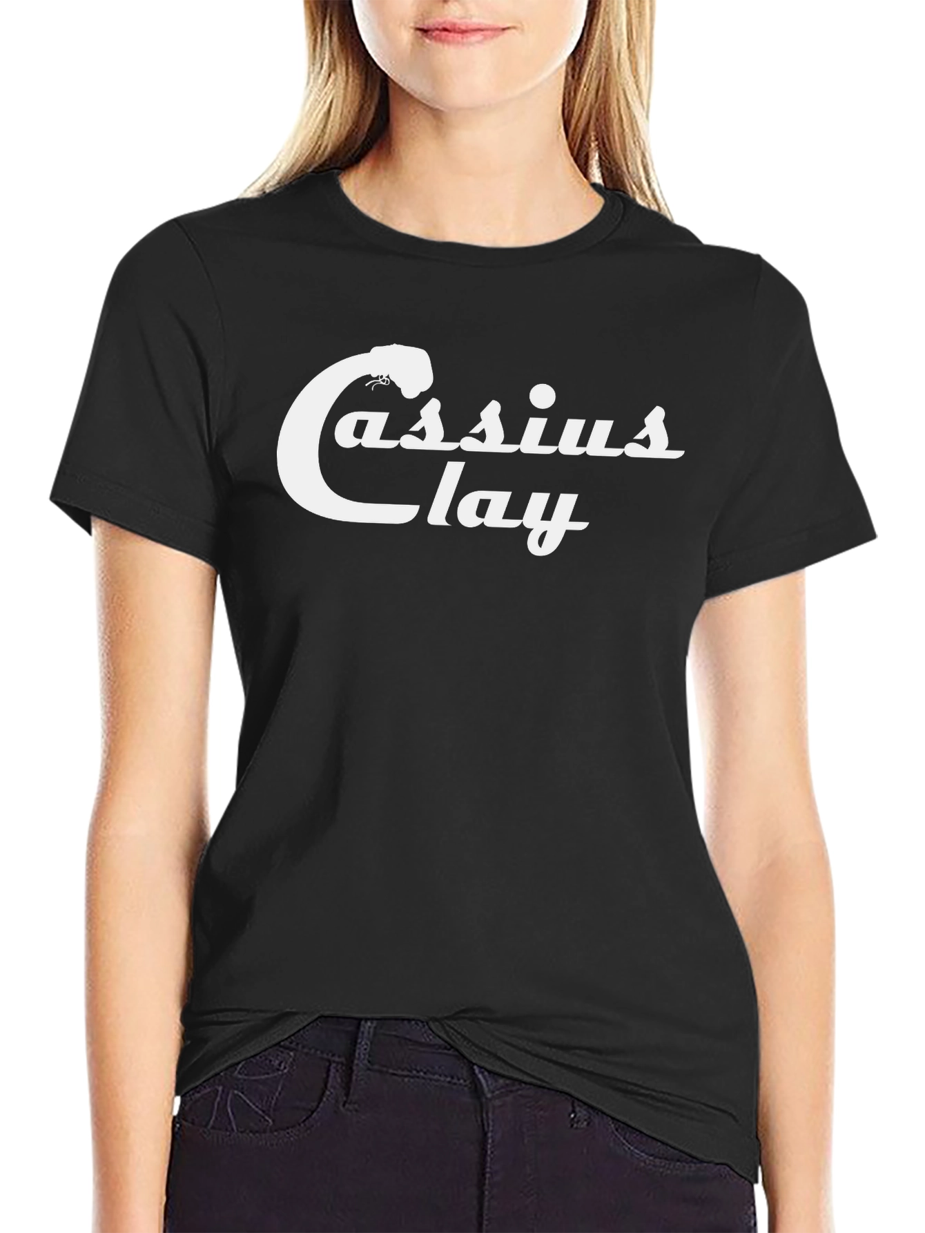 Black Cassius Clay Graphic T-Shirt - Black view 2