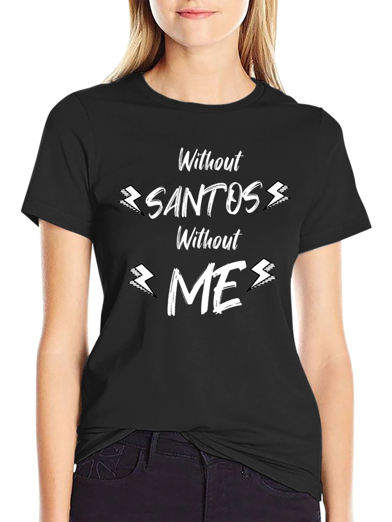 Black Without Santos Without Me Graphic Tee view 2