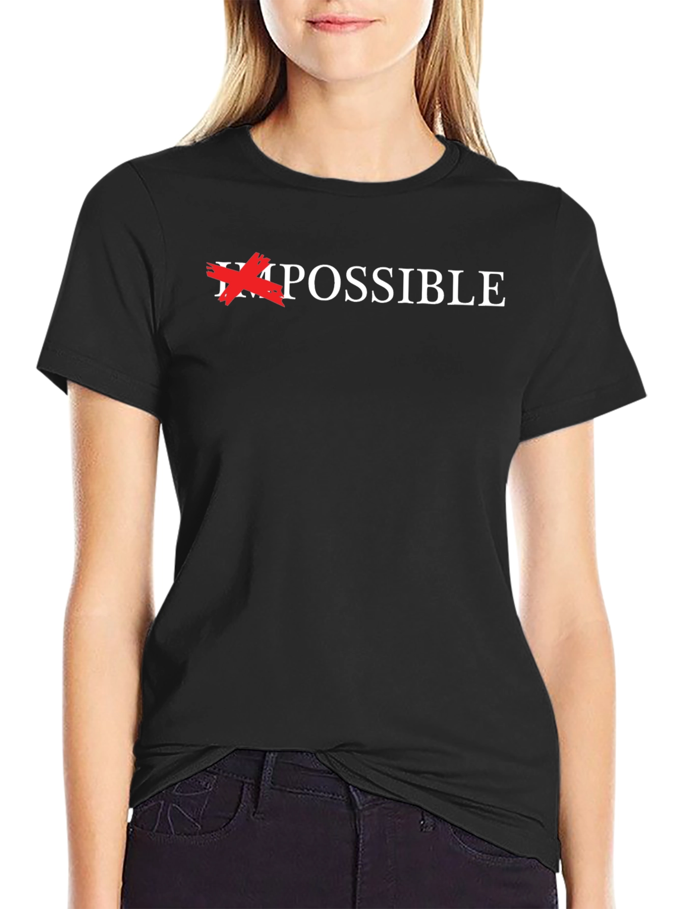 Black Impossible Possible T-Shirt view 2