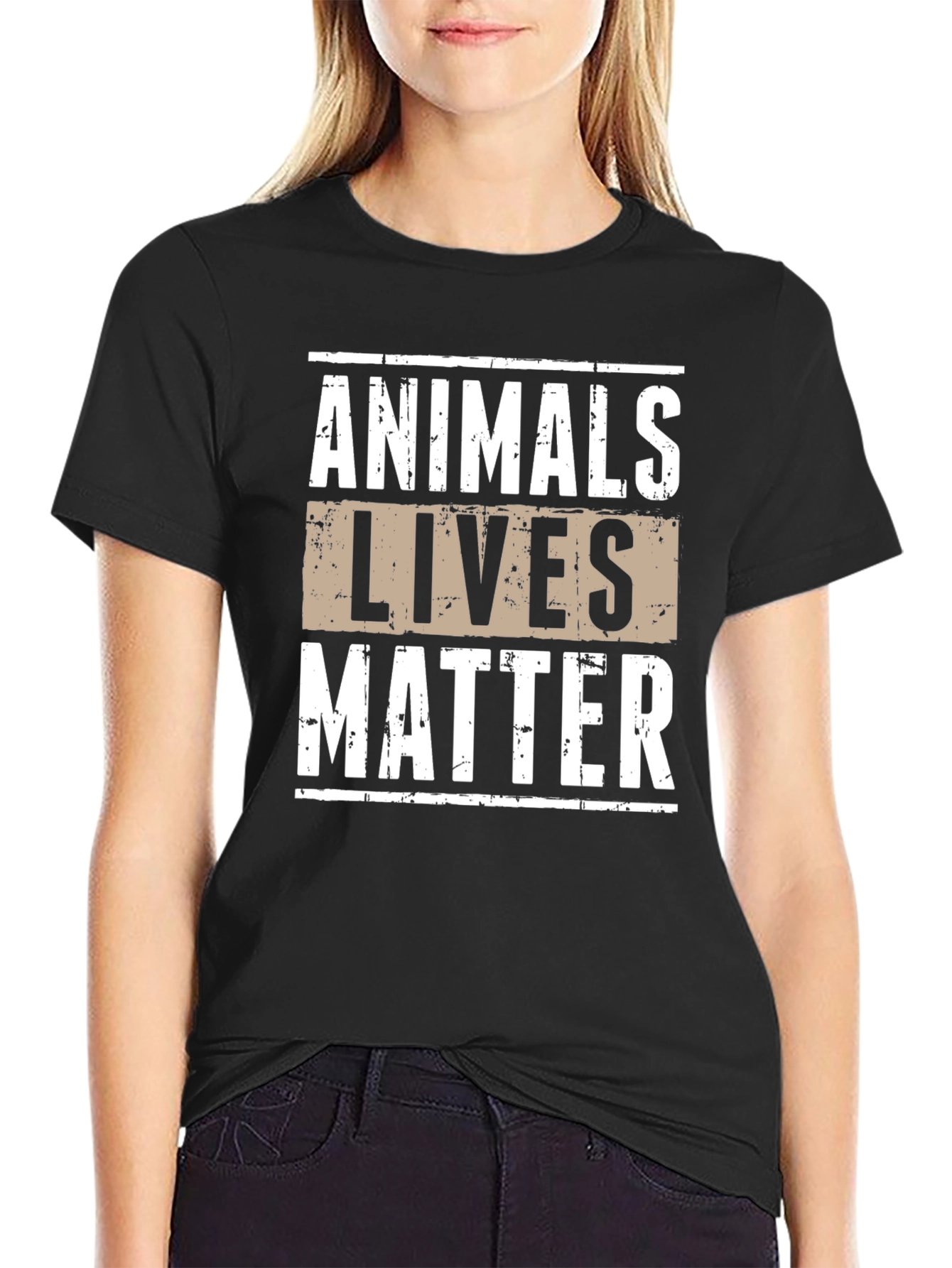 Black Animals Lives Matter Graphic Tee - Unisex view 2